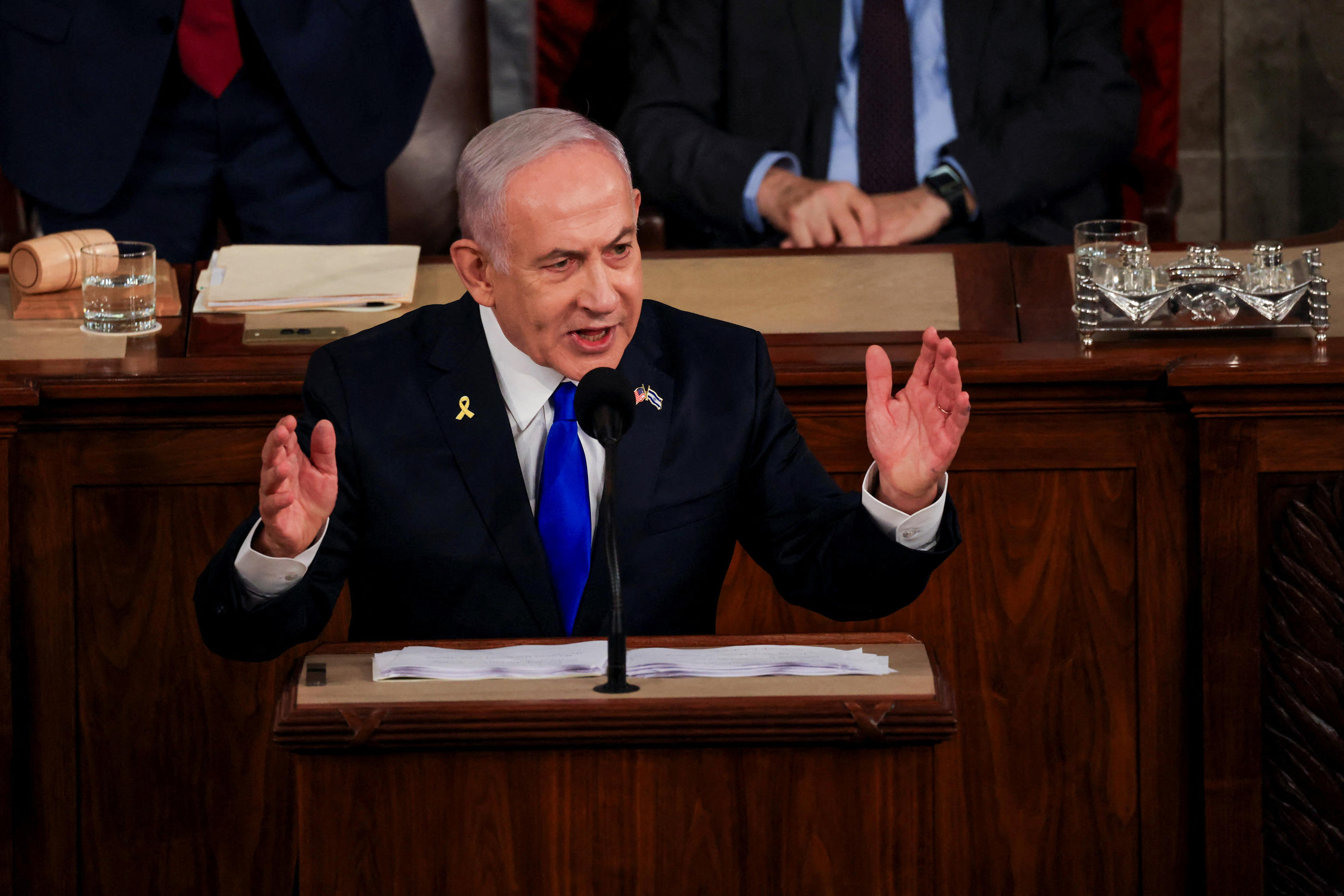 Le Premier ministre israélien Benyamin Netanyahou s'est adressé au Congrès américain mercredi. Reuters/Kevin Mohatt
