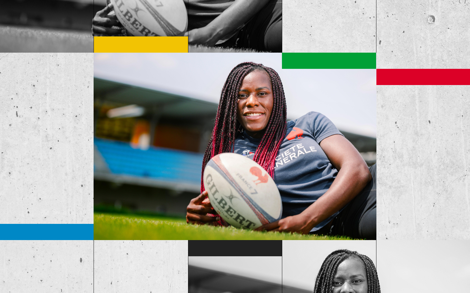 Séraphine Okemba et les Bleues courent après une première victoire sur le circuit mondial pour le rugby à sept féminin français. Le Parisien DA - LP/Arnaud Dumontier