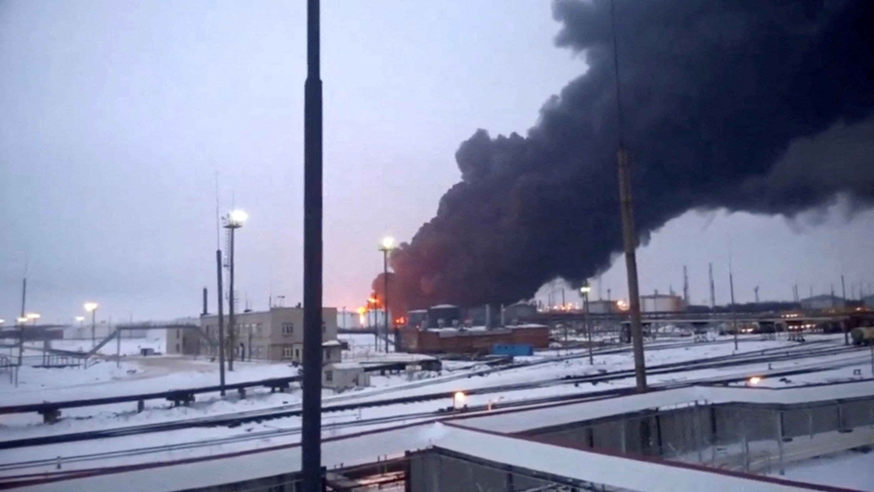 La raffinerie de Riazan a été touchée par un drone Ukrainien cette semaine. REUTERS
