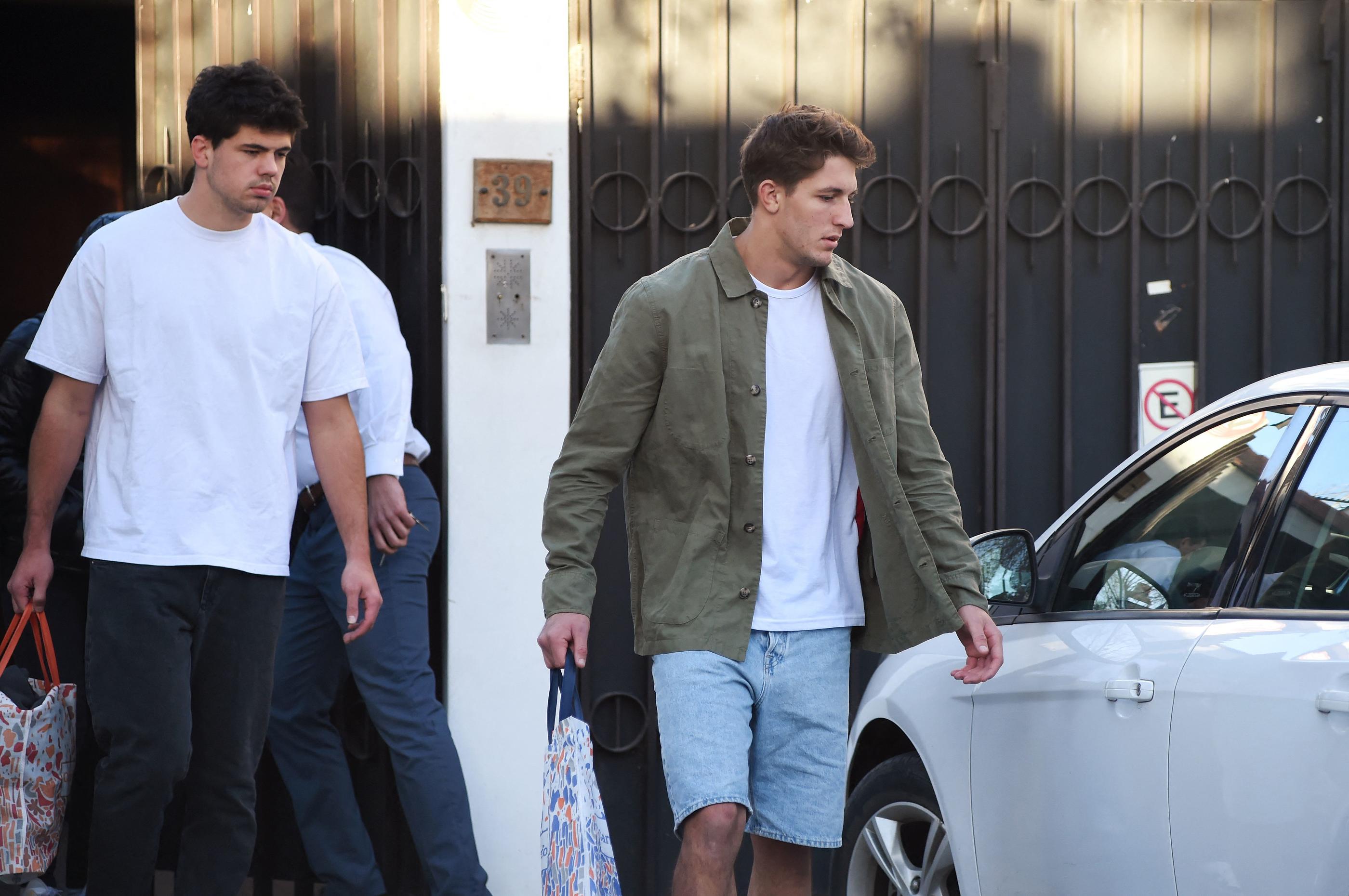 Hugo Auradou et Oscar Jegou à Mendoza (Argentine) le 12 août 2024. AFP.