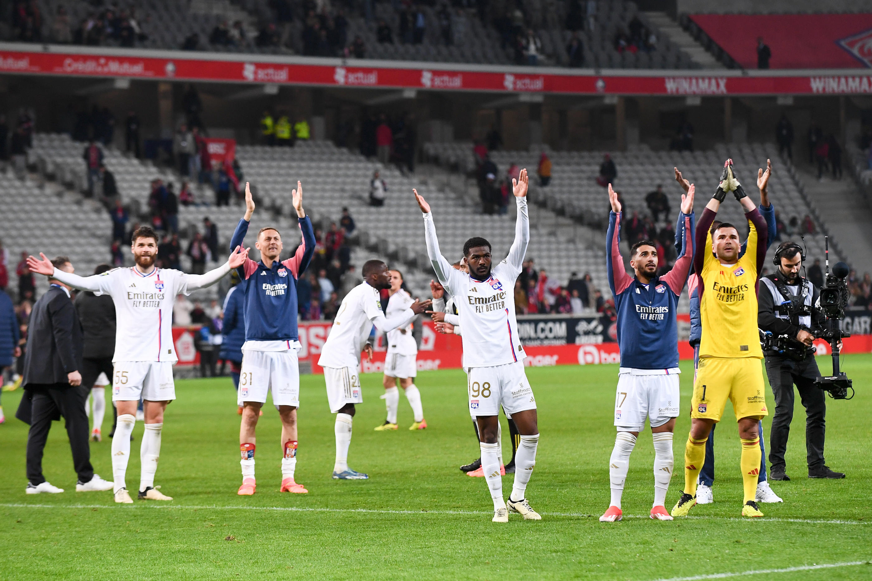 A Lille ce lundi soir, les Lyonnais ont encore remporté un match (3-4) cette saison après avoir été mené au score. (Photo by Philippe Lecoeur/FEP/Icon Sport)