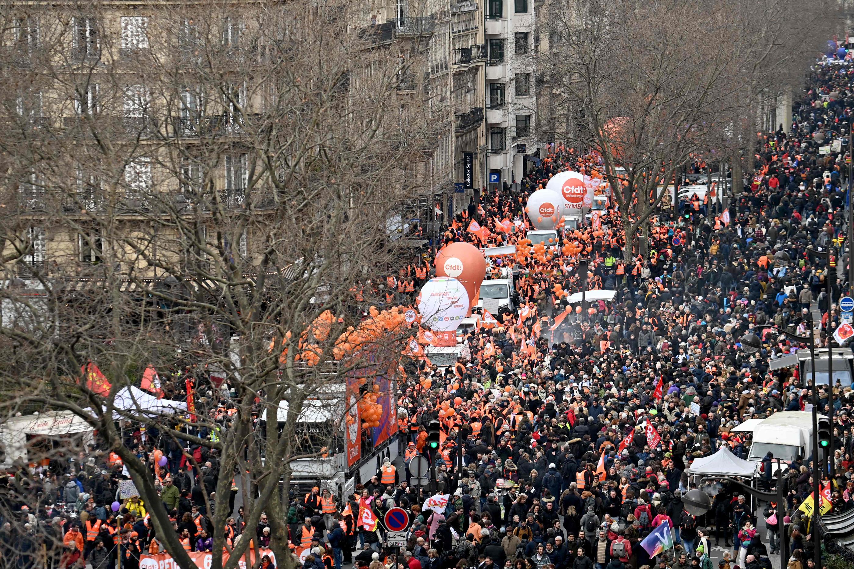 3,5 millions de personnes se sont mobilisés ce mardi dans toute la France selon la CGT. AFP