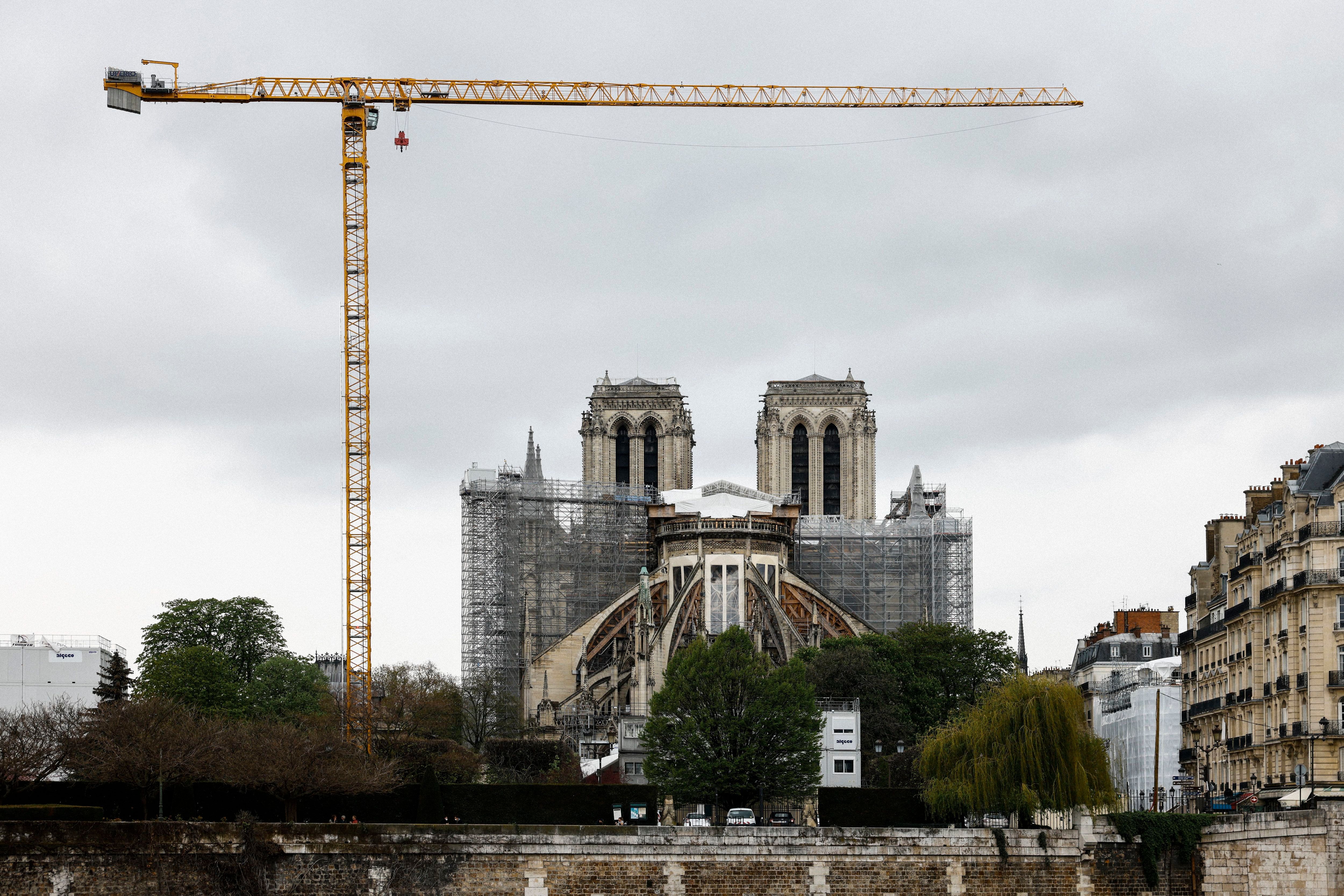 Depuis son incendie, le 15 avril 2019, la cathédrale Notre-Dame de Paris est en chantier. Sa réouverture est prévue pour 2024. LP/Olivier Corsan