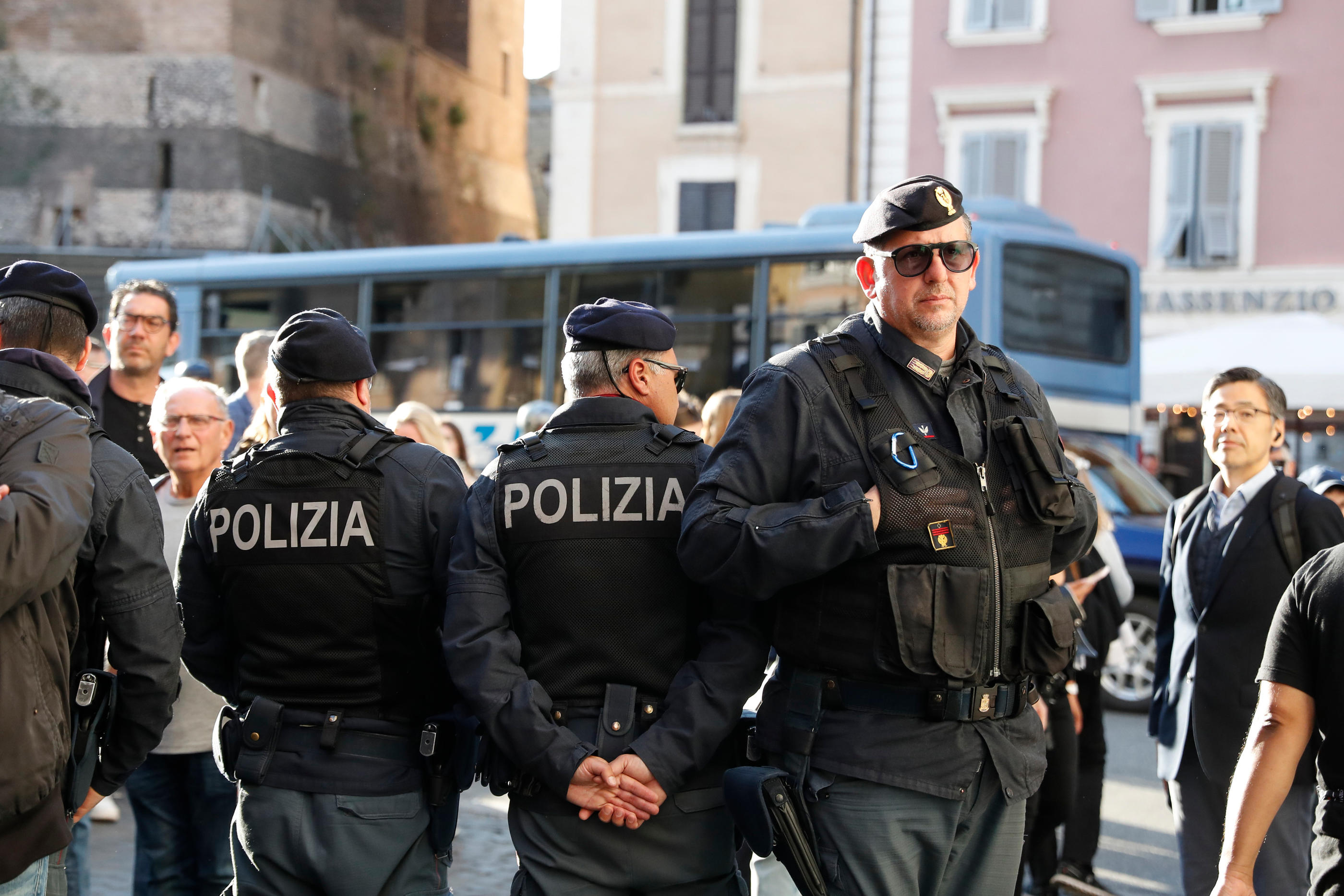 Le suspect a été neutralisé par la police italienne à l’aide d’un taser. Icon sport