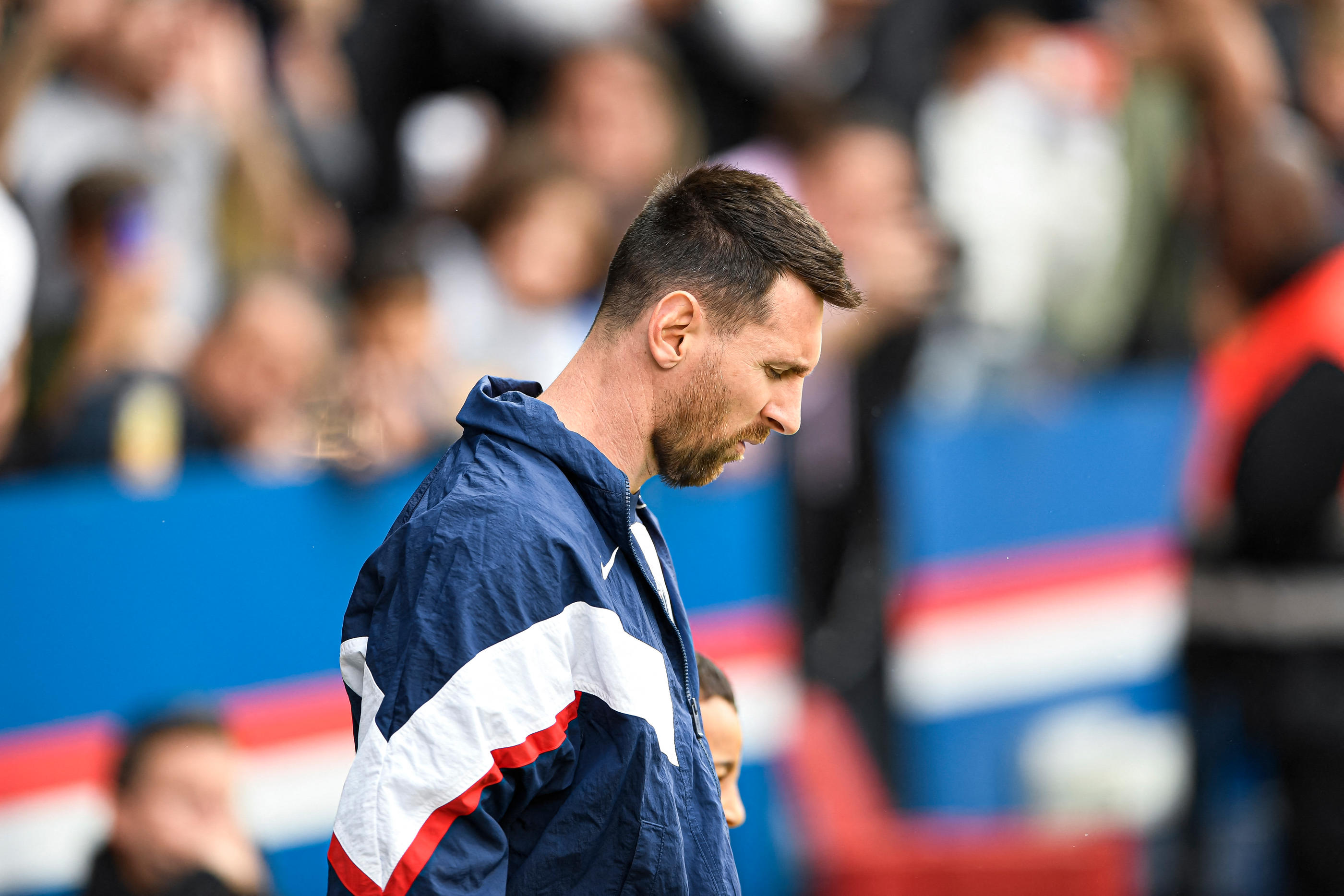 Leo Messi a manqué l'entraînement lundi matin, au lendemain de la défaite des Parisiens face à Lorient au Parc des Princes (1-3). Abaca/Icon sport
