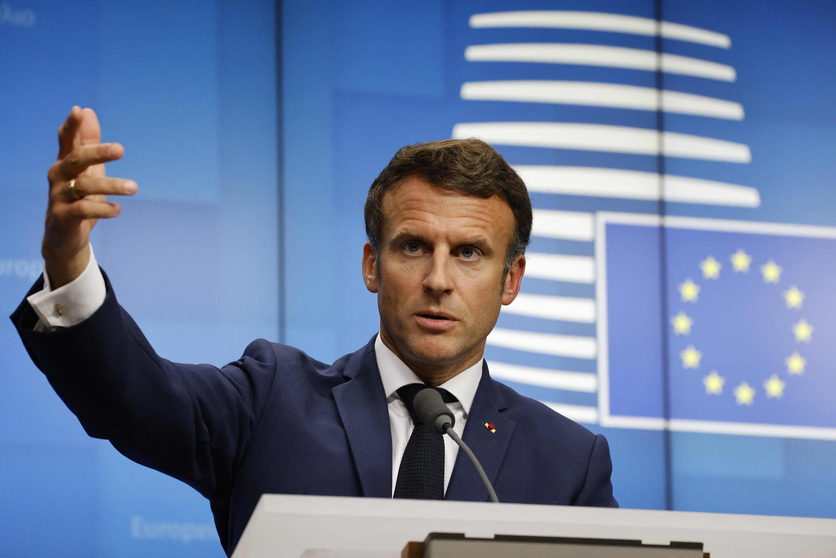 Le chef de l’État français s'est appliqué à afficher sa sérénité devant ses partenaires européens réunis à Bruxelles, ce 24 juin. AFP/Ludovic Marin