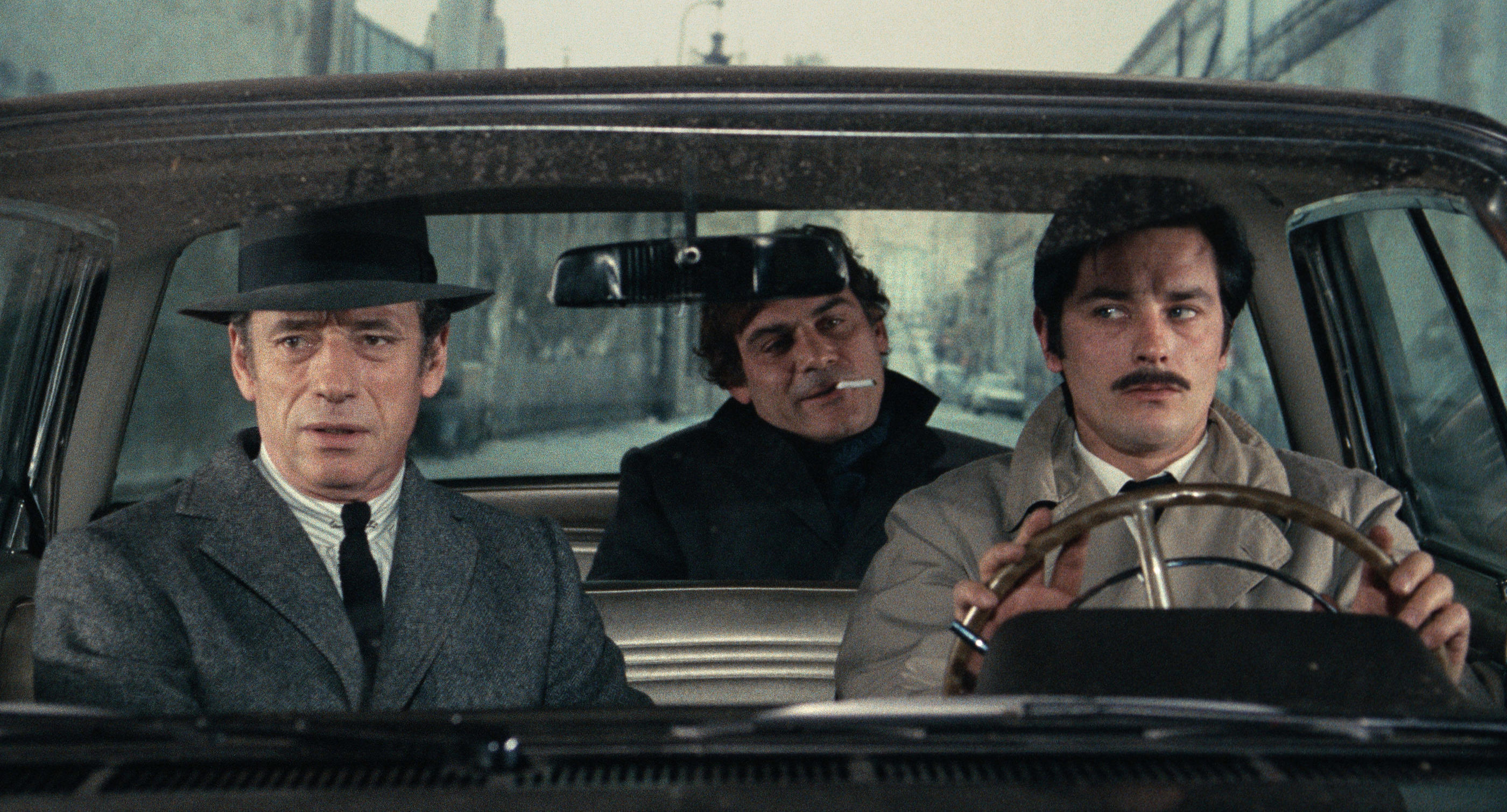 Yves Montand (Jansen), Gian Maria Volontè (Vogel) et Alain Delon (Corey) dans «le Cercle rouge», un polar d'anthologie signé Jean-Pierre Melville. Fono Roma / Les Films Corona / Selenia Cinematografica