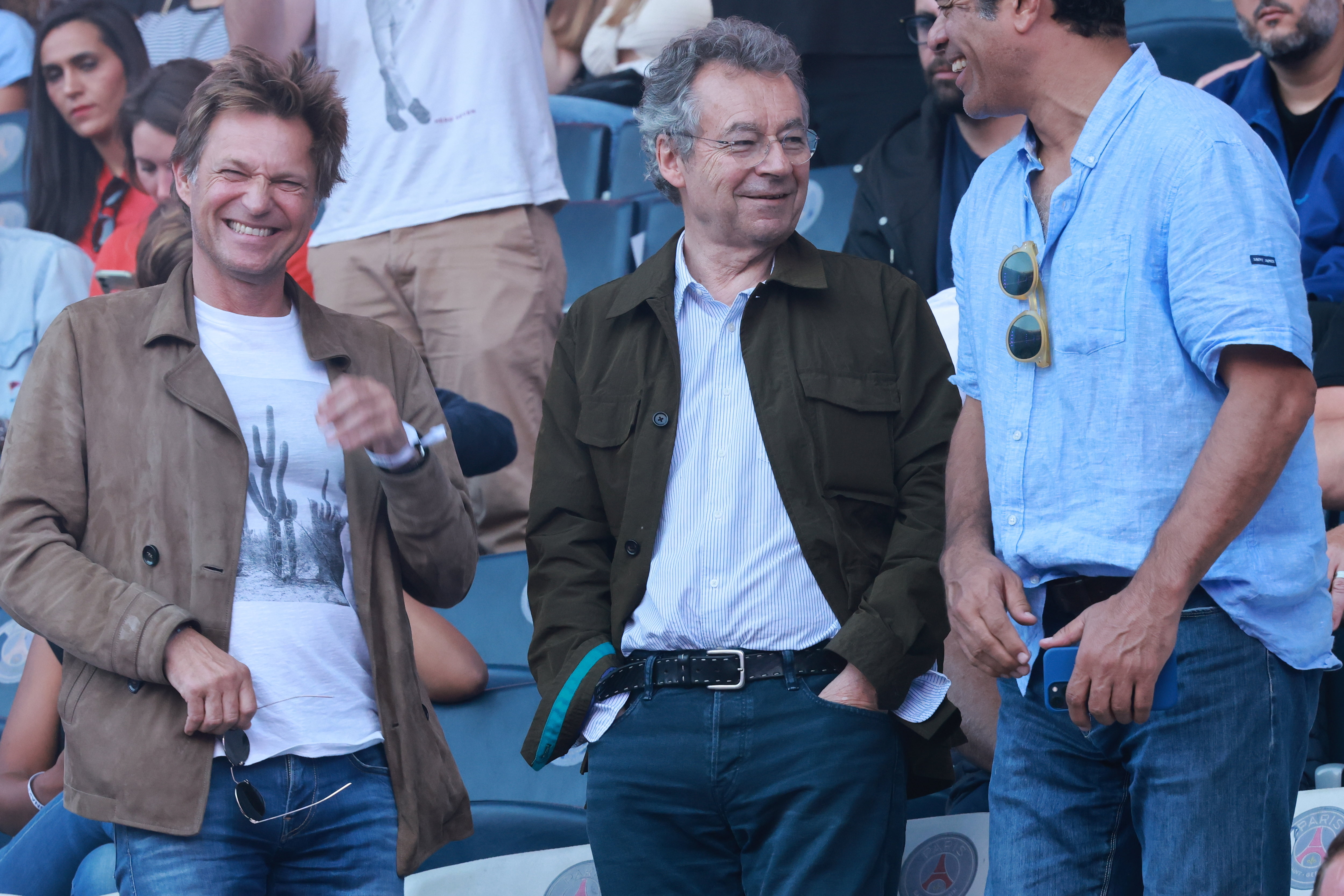 Michel Denisot (au centre), ici au concert de DJ Snake au Parc des Princes, s'apprête à vivre une soirée de Coupe de France très spéciale entre Paris et Châteauroux. LP/Philippe Lavieille