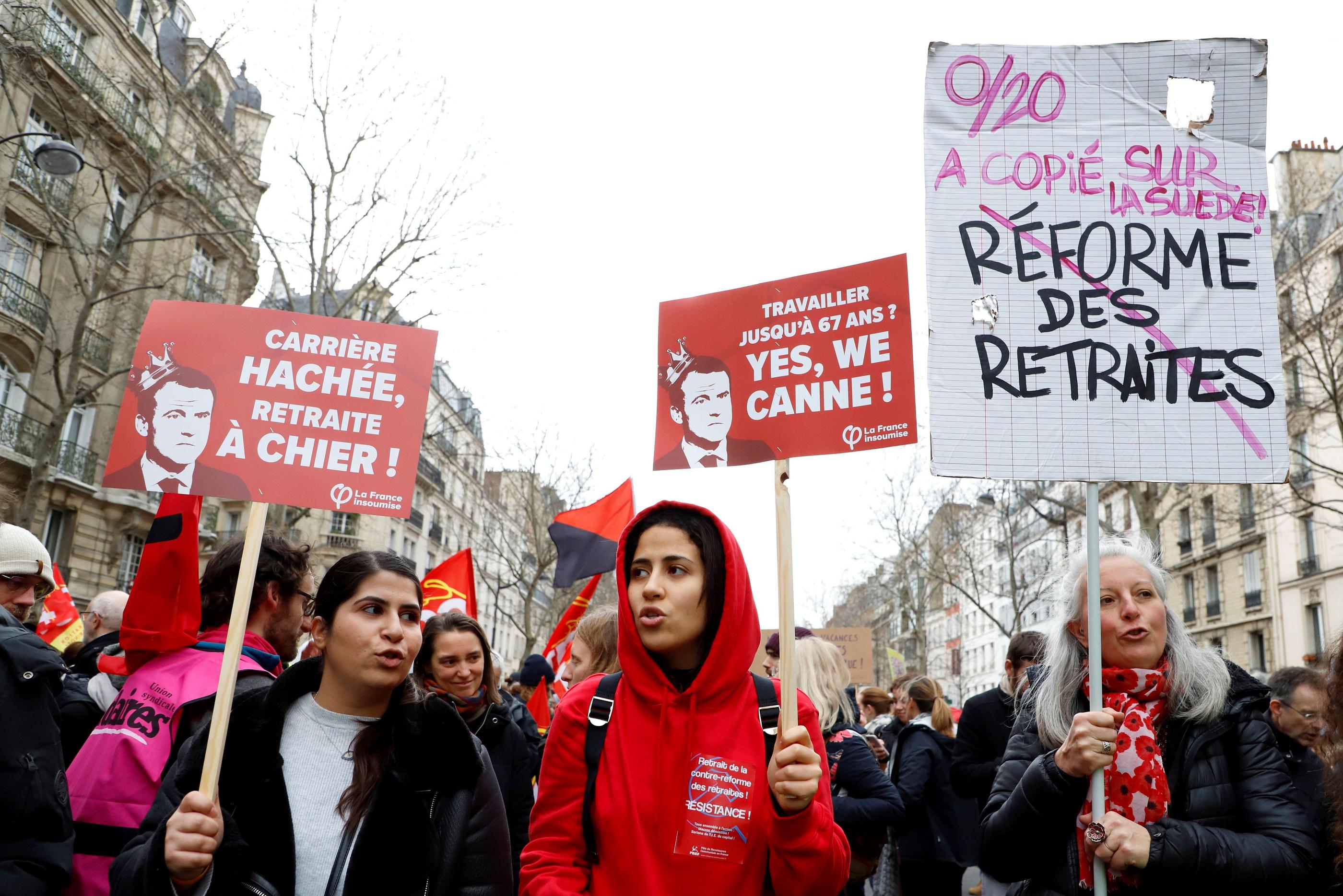 En janvier 2020, une manifestation contre la réforme des retraites à Paris. LP/Delphine Goldsztejn
