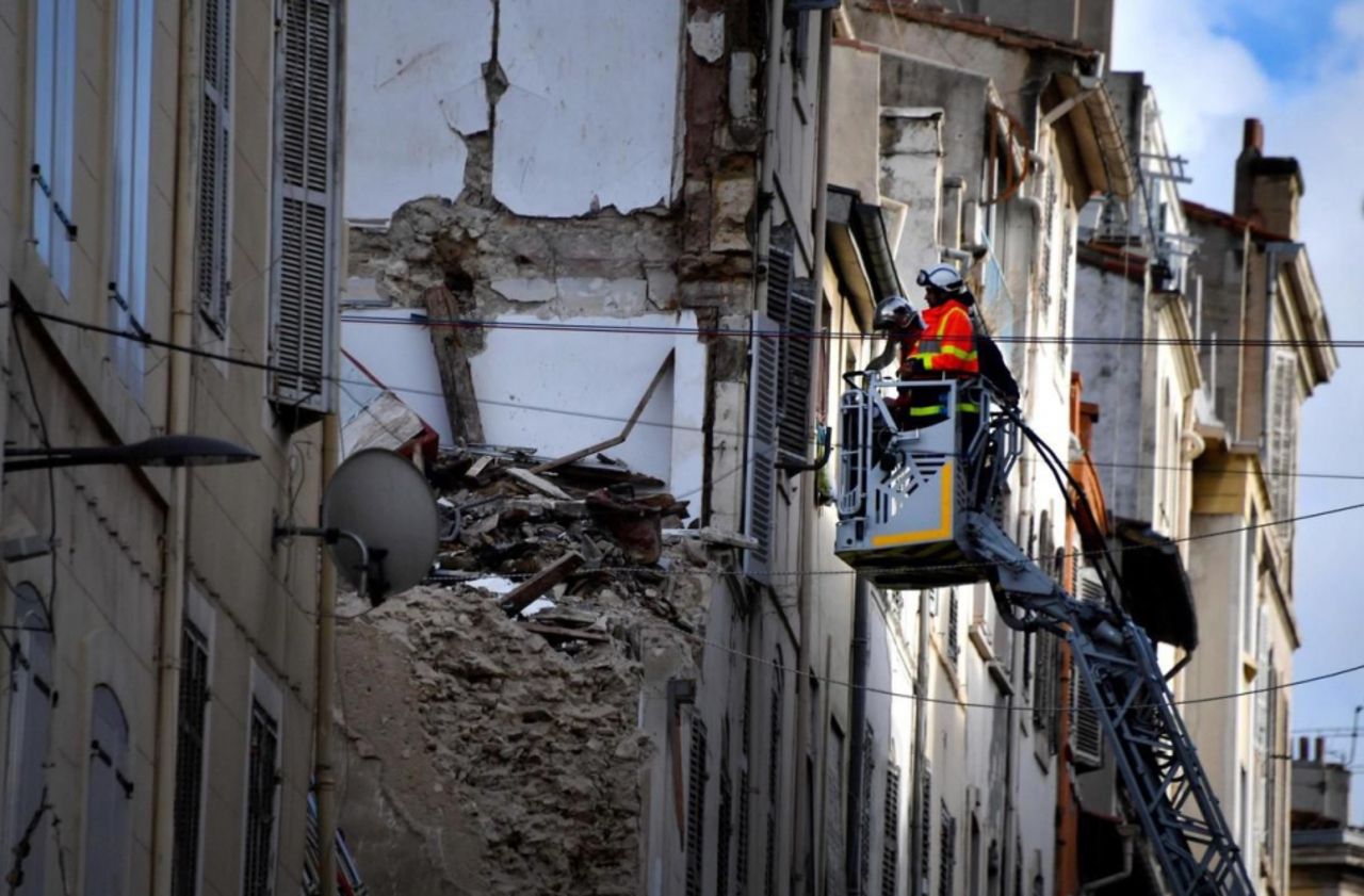 Deux immeubles vétustes de la rue d’Aubagne à Marseille s’étaient effondrés le 5 novembre 2018. AFP/Gérard Julien
