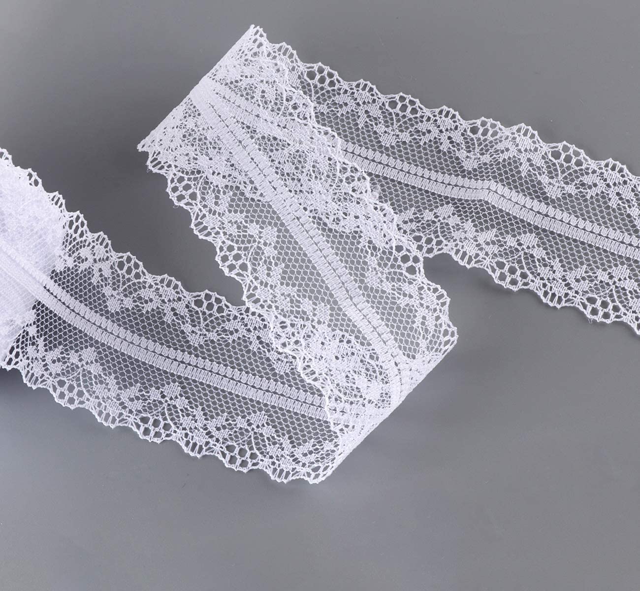 Ruban Dentelle Auto-Adhésif Vanyibro Lot De 2 - 4m Total - Beige Pour DIY, Mariage, Emballage Cadeau