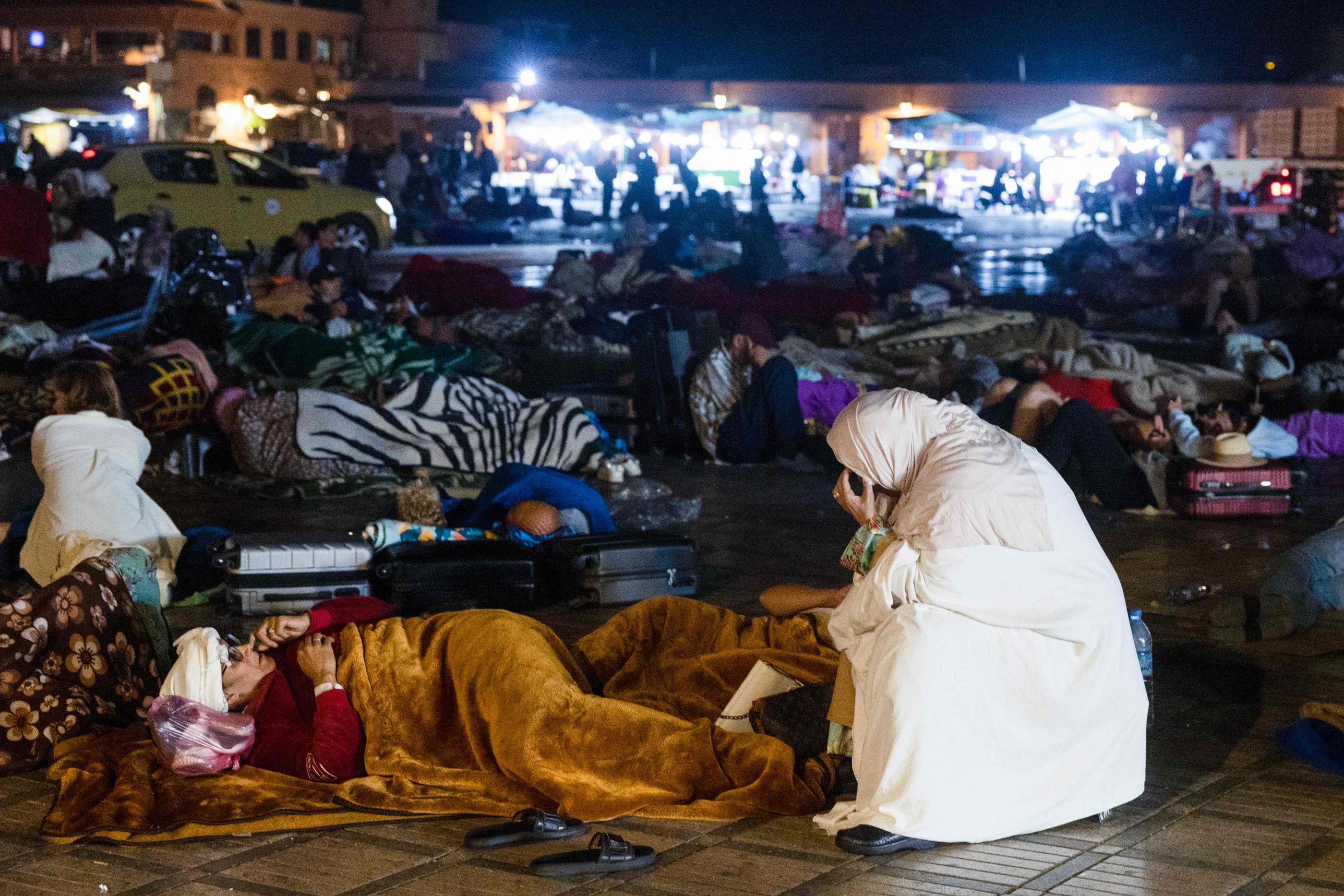 A Marrakech, le tremblement de terre a provoqué de nombreux dégâts. AFP/Fadel Senna