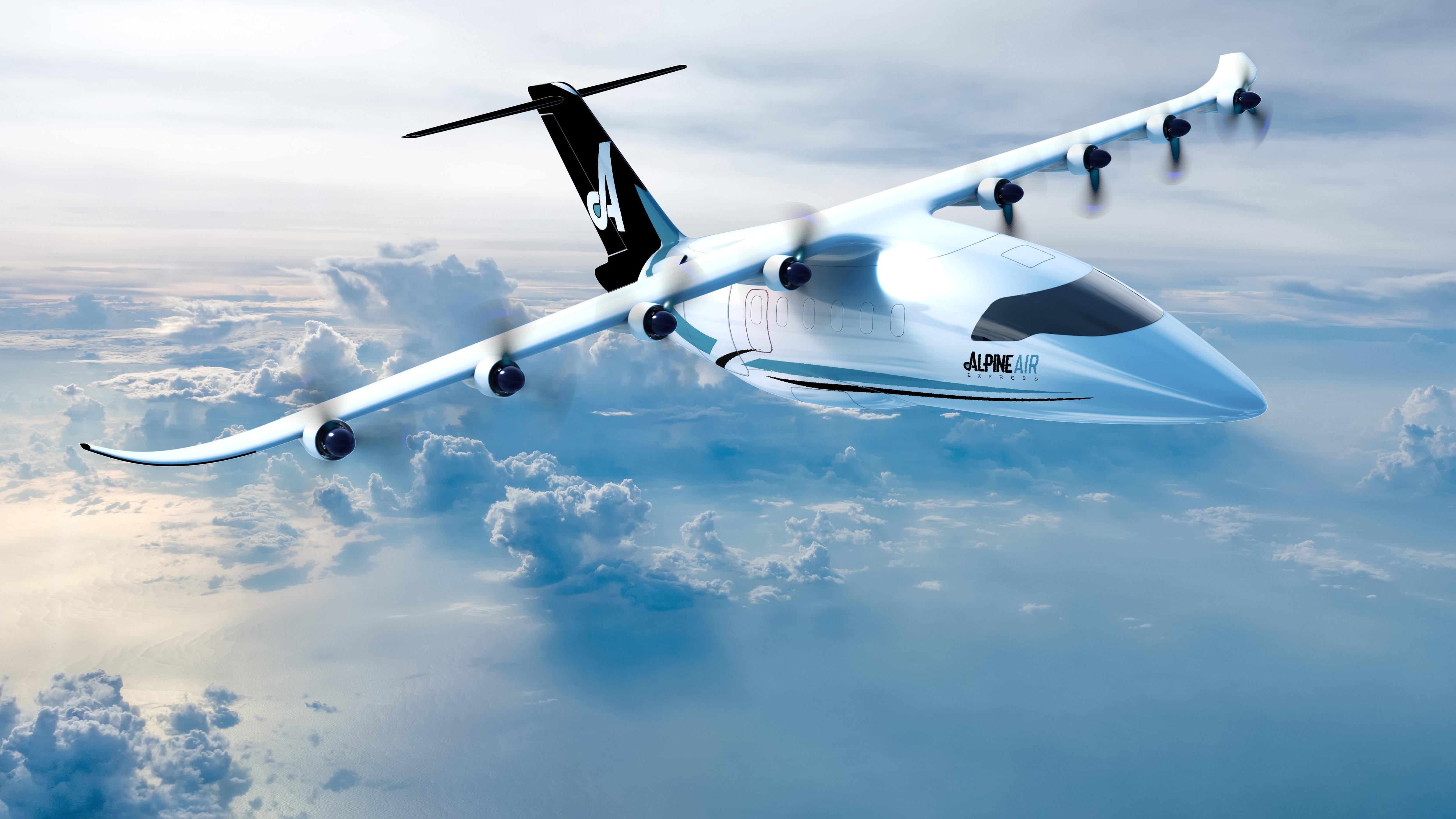 Avec ses 19 places, l'avion hybride-électrique Era, du constructeur toulousain Aura Aero, doit participer à la décarbonation de l'aviation régionale. ©Aura Aero