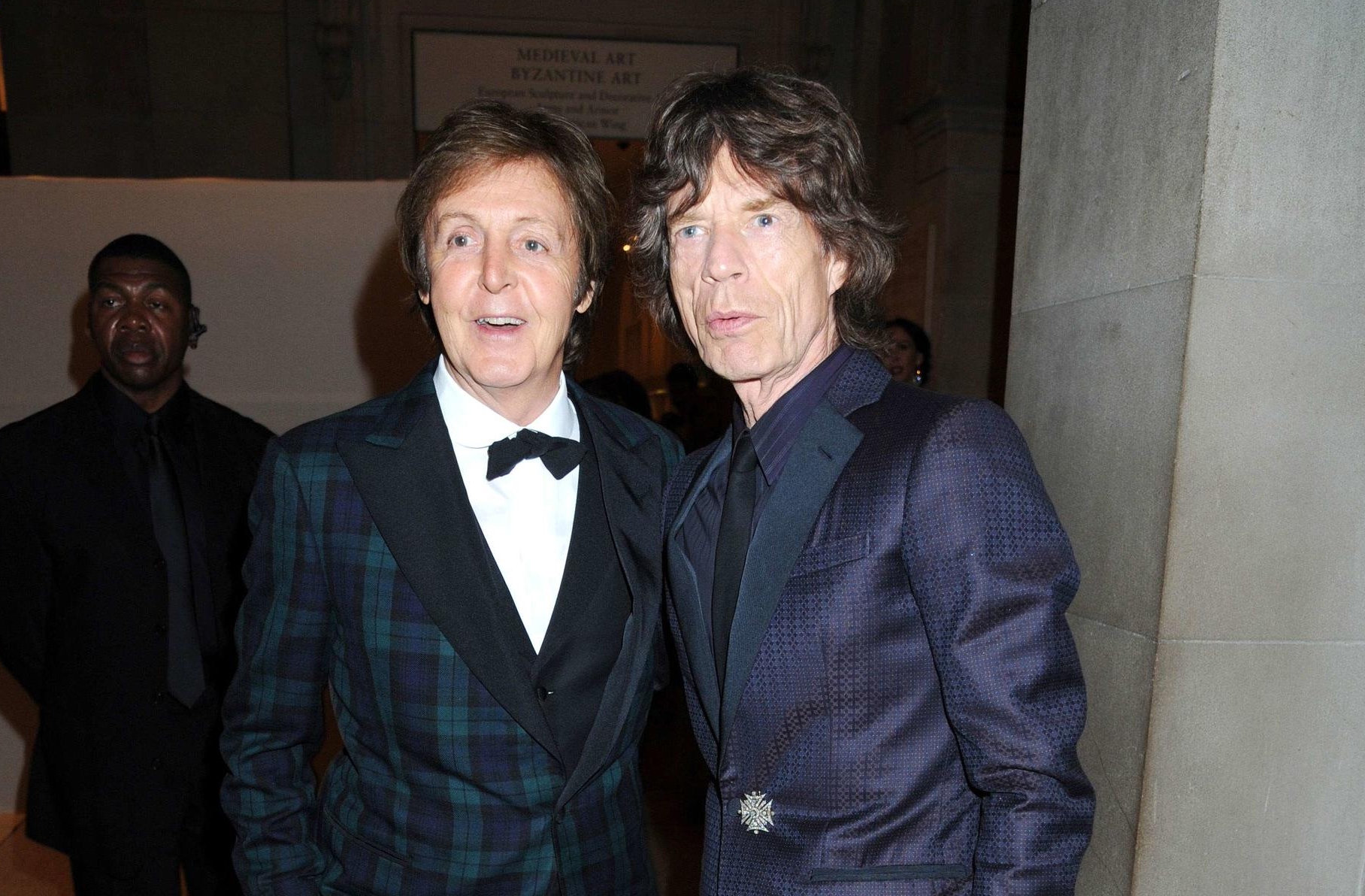 Paul McCartney et Mick Jagger au Metropolitan Museum of Art de New York, en mai 2011. Rex Features/Richard Young
