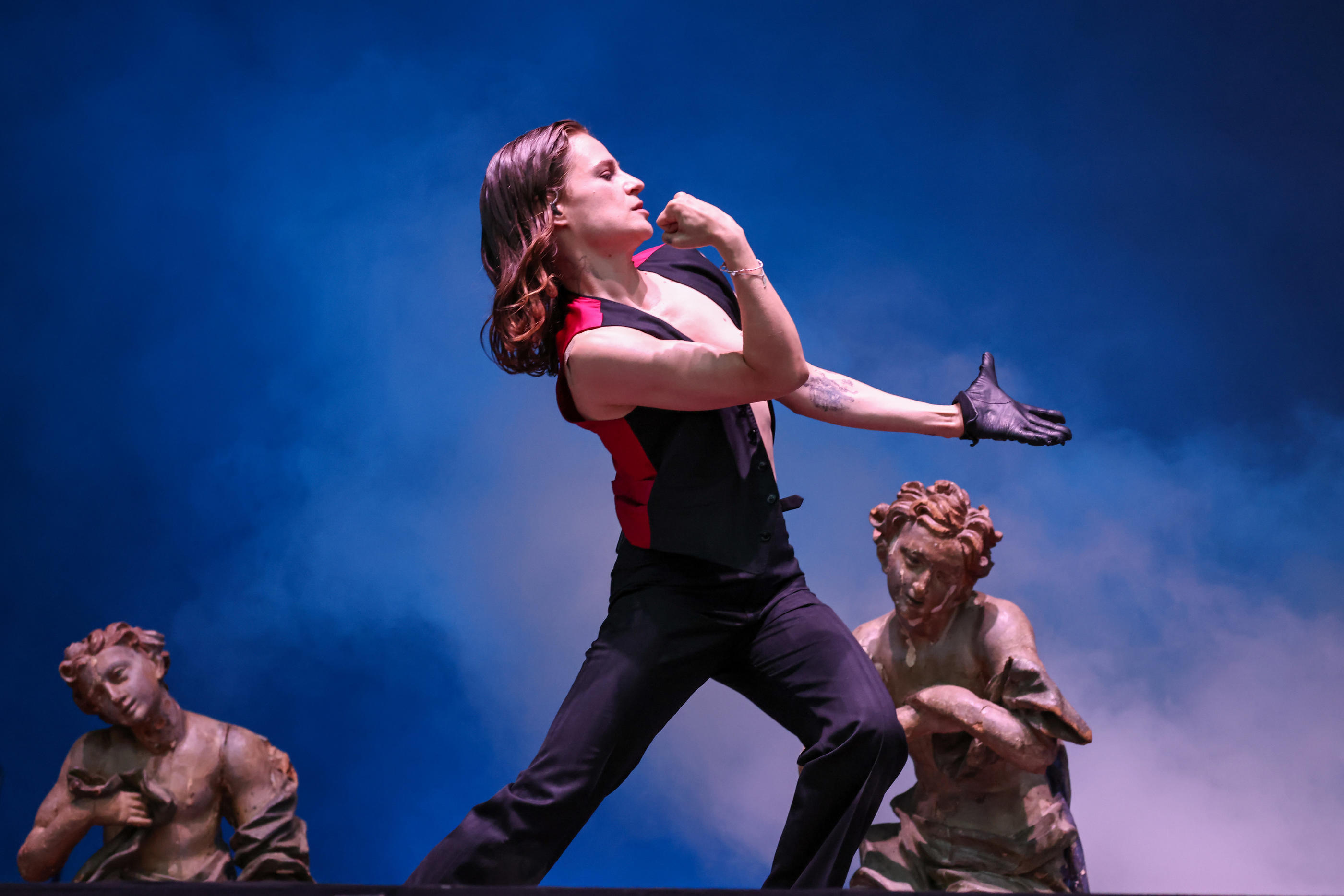 Grosse prestation de Christine and The Queens au festival de musique de Rock en Seine. LP/Fred Dugit