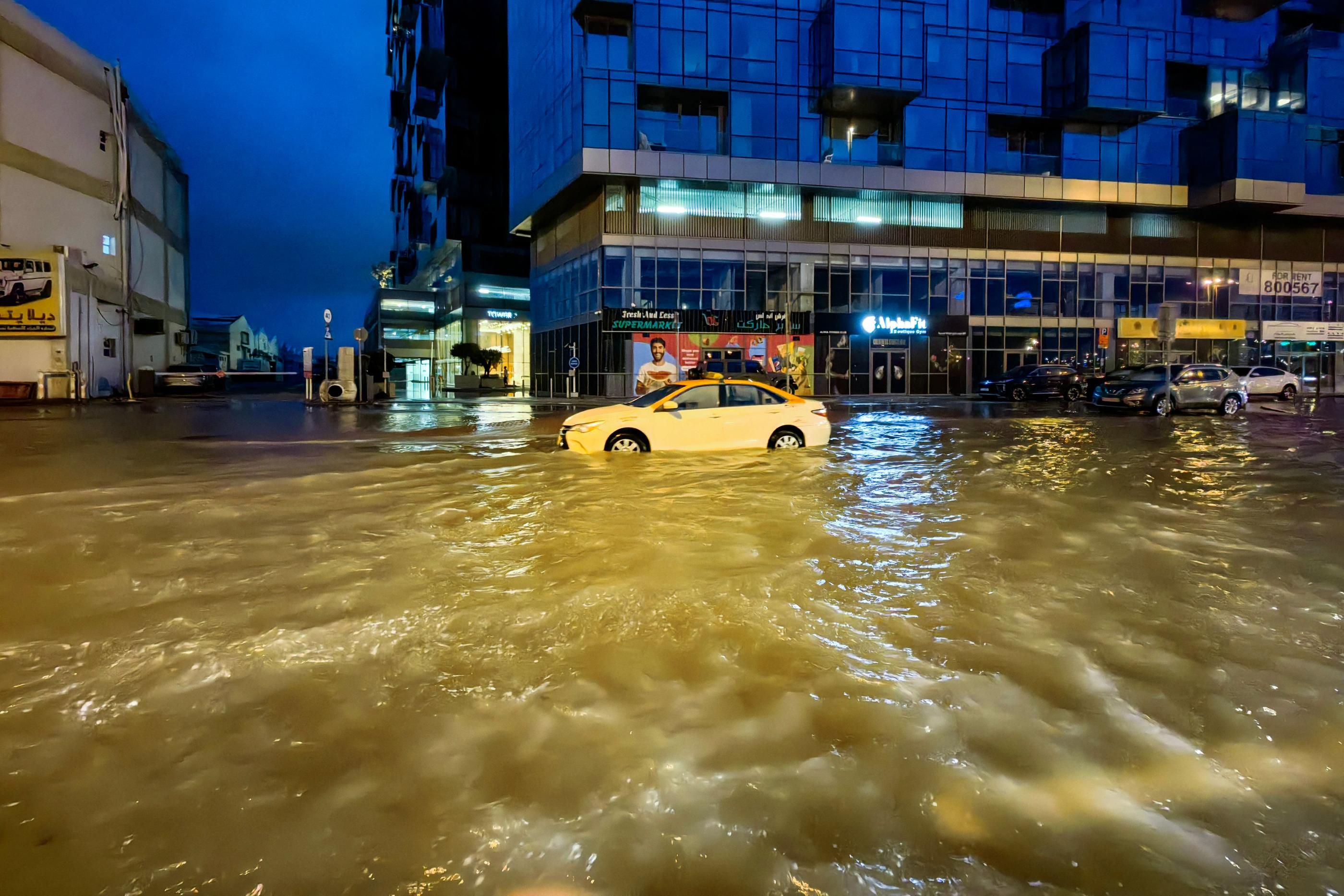 Dubaï et les Emirats arabes unis essuient une tempête exceptionnelle depuis ce mardi. AFP/Giuseppe CACACE