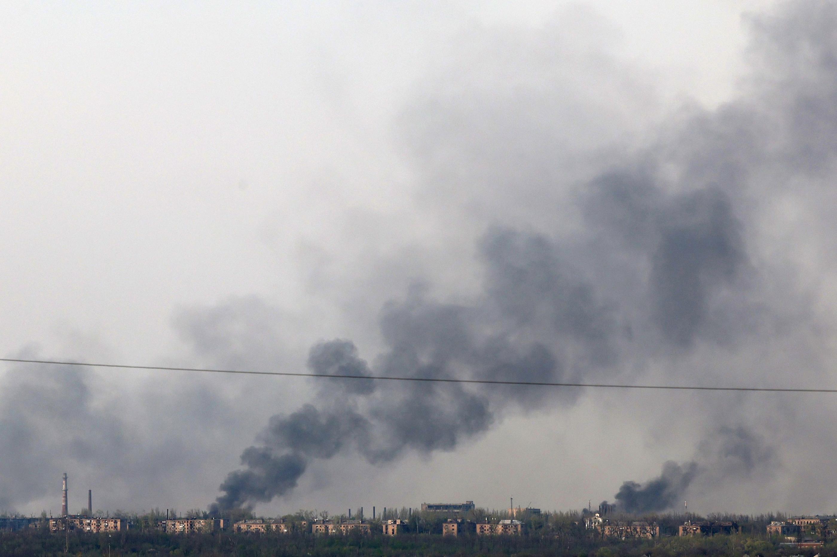 Ces derniers jours, les forces russes bombardent en permanence la ville de Tchassiv Iar à l'Est du pays. AFP/Anatolii STEPANOV