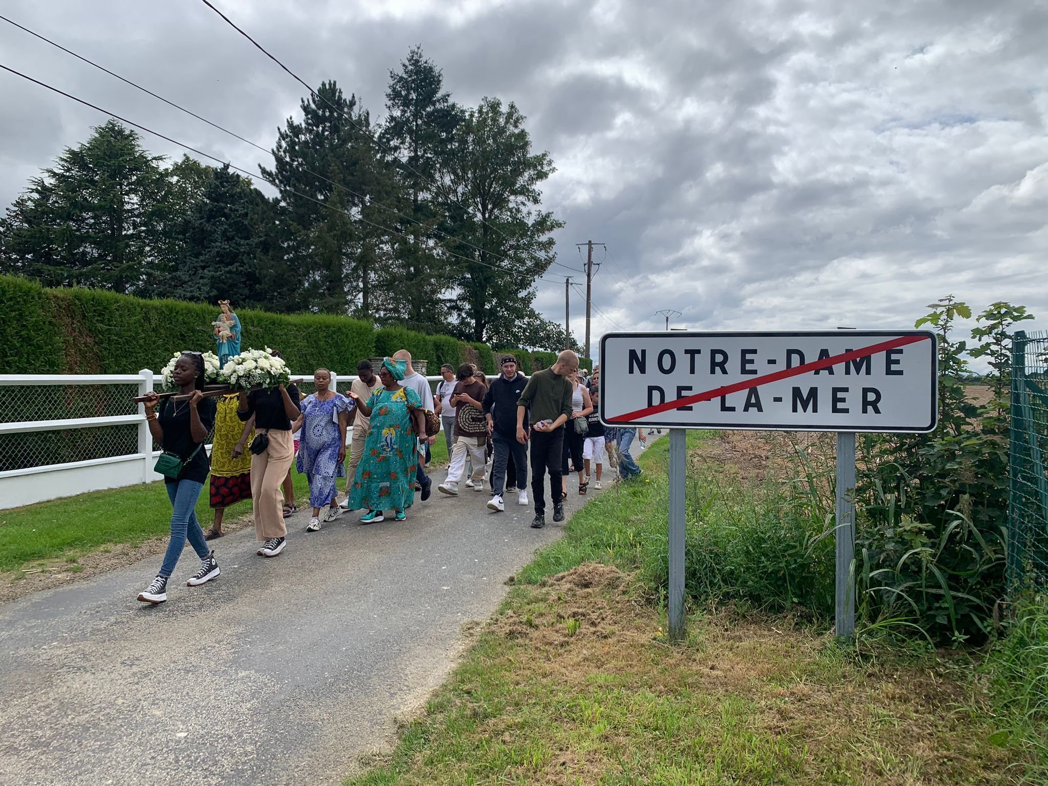 Notre Dame de la Mer (Yvelines), le 15 août 2023. Près de 800 chrétiens étaient présents lors du pélerinage du 15 août de ce village du nord du département. LP/Maxime Laurent