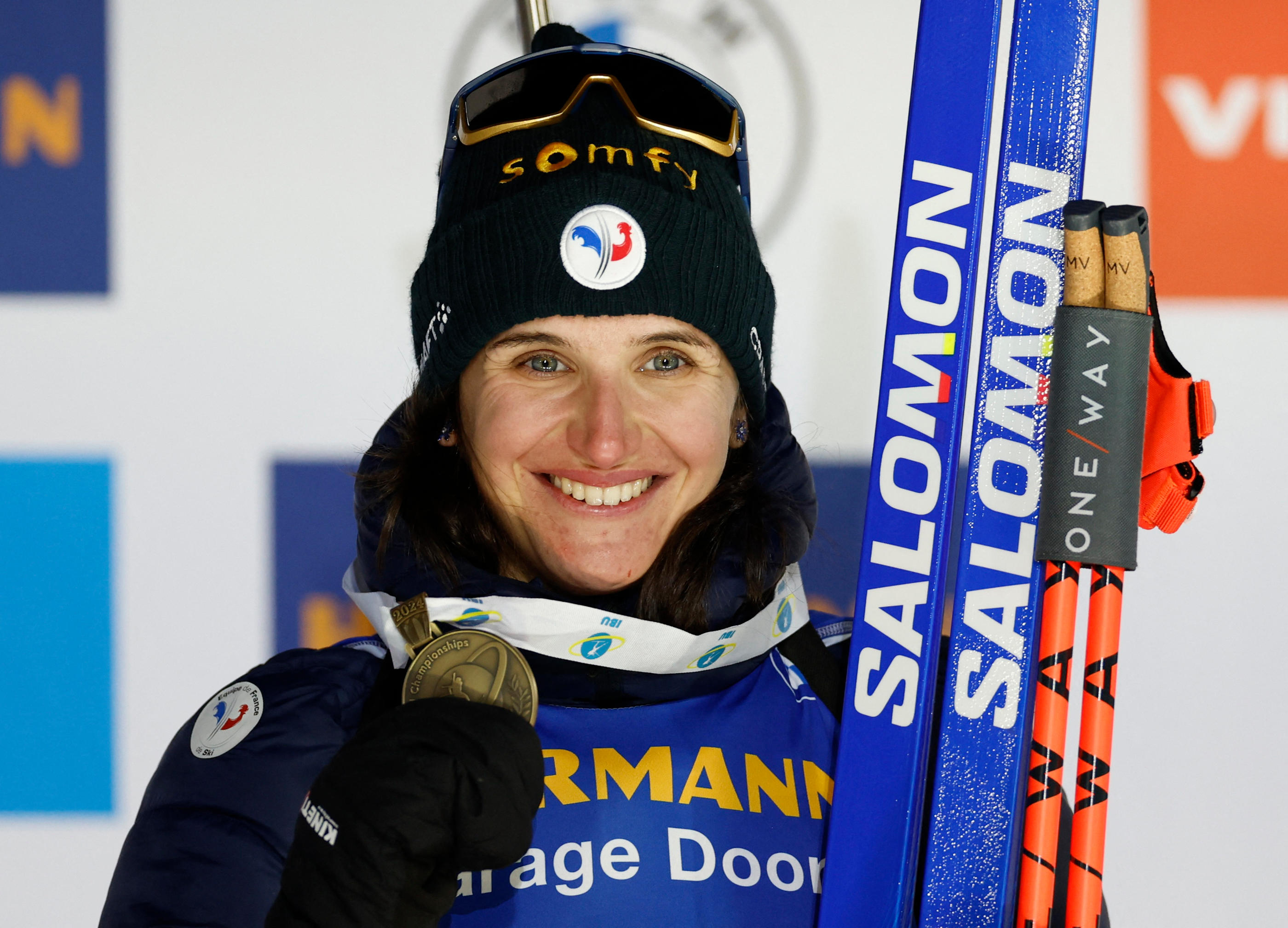 Julia Simon a pris la troisième place de l'individuel des Mondiaux de biathlon, à Nove Mesto (République Tchèque). REUTERS/David W Cerny