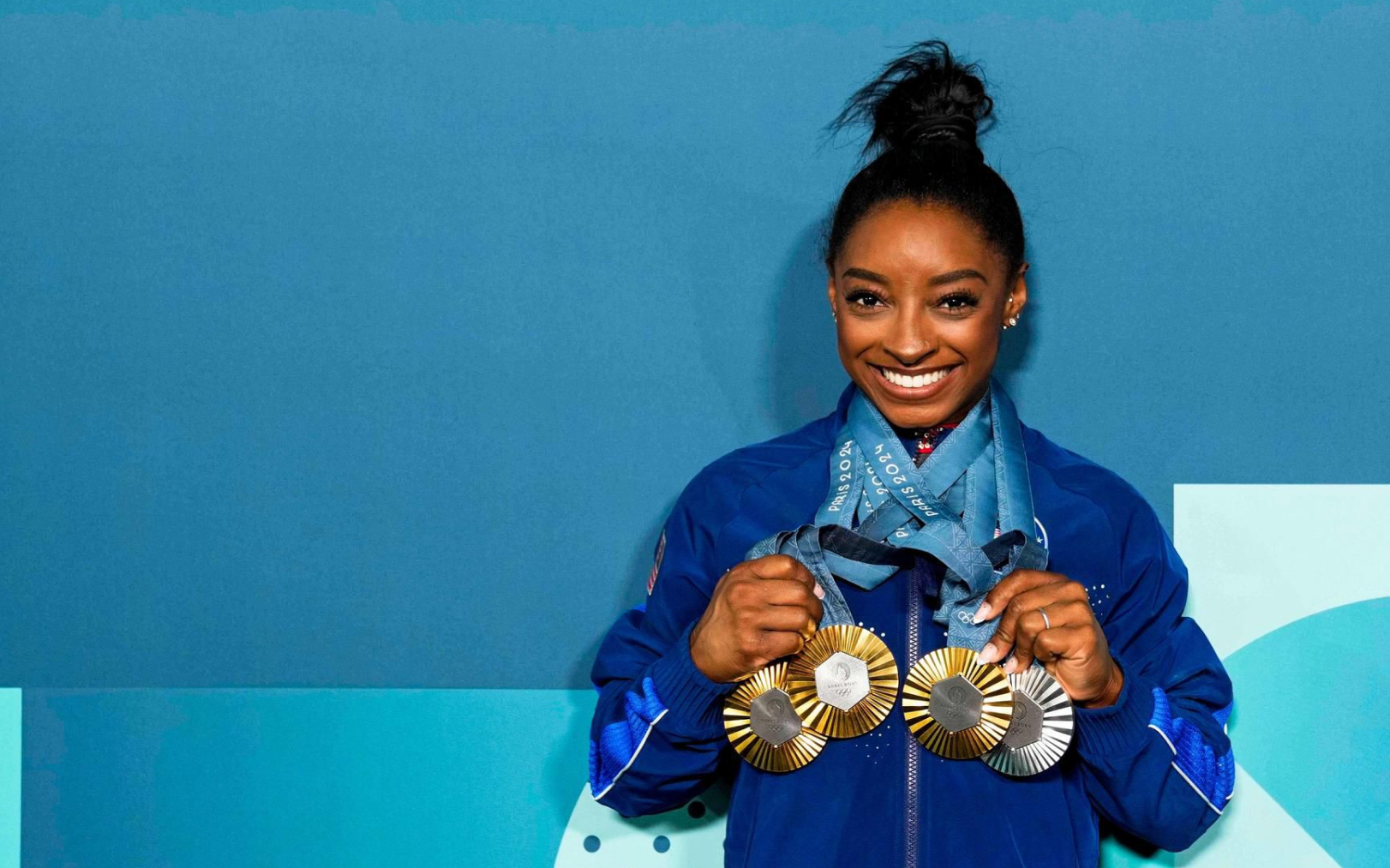 Simone Biles repart des JO Paris 2024 avec trois médailles d’or, et une d’argent. Kyle Terada/USA Today/Icon Sport