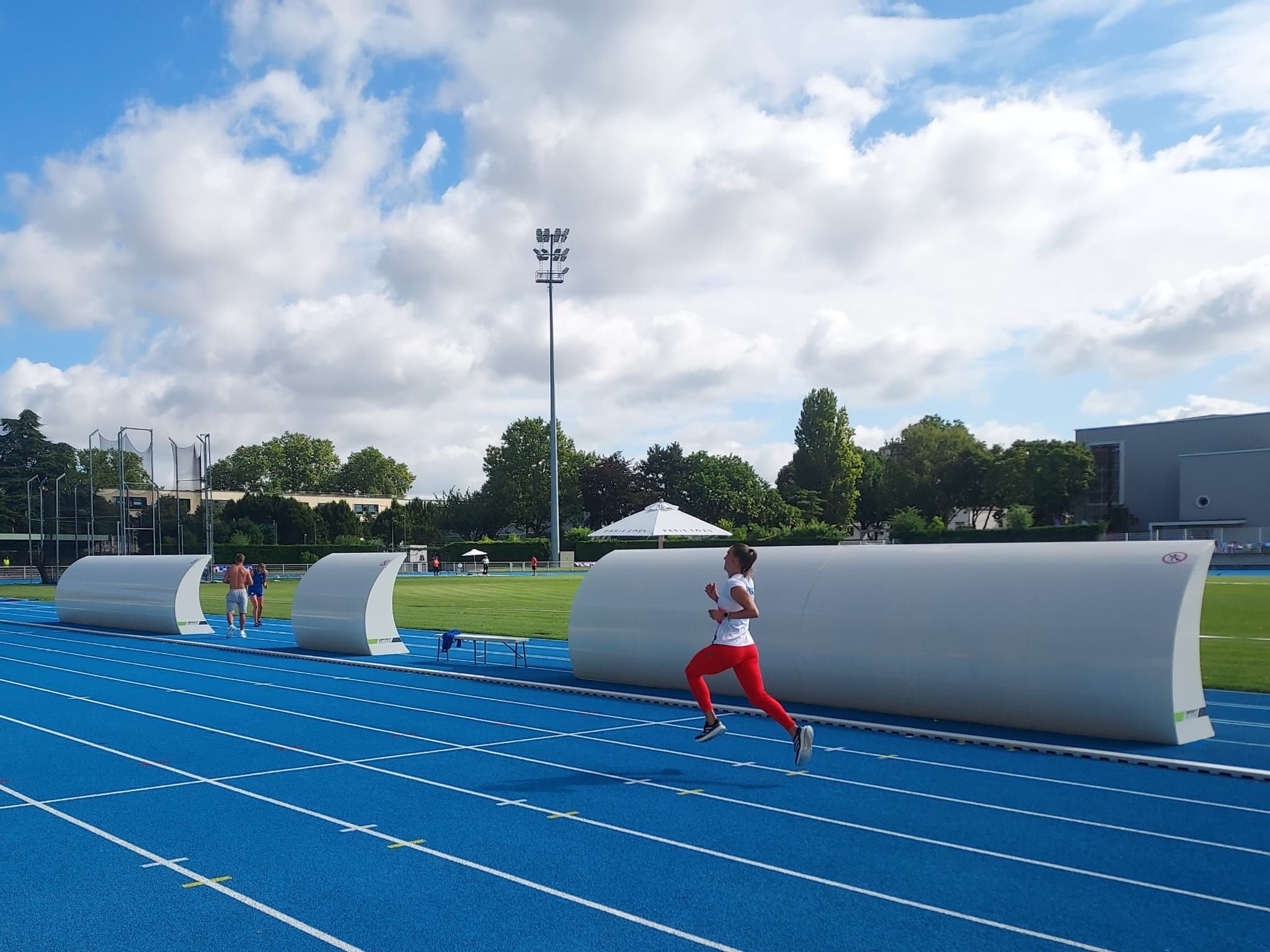 Saint-Denis (Seine-Saint-Denis), le mercredi 7 août. Le parc des sports Auguste-Delaune sera rendu à la population après les JO. LP/Anthony Lieures