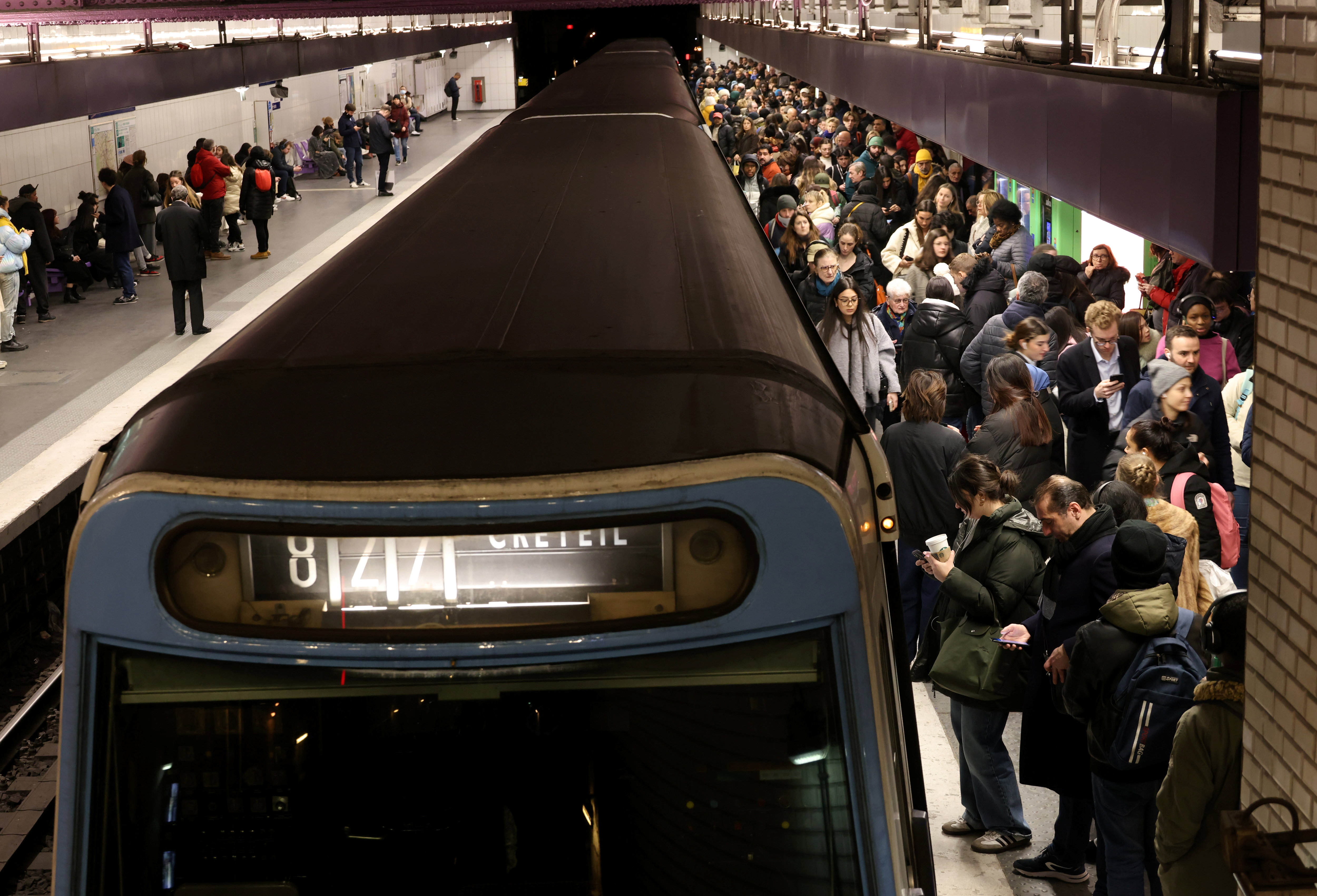 L’Unsa-RATP n’évoque pas, pour le moment, une volonté de faire grève dans le métro (ici, la ligne 8) durant les Jeux olympiques, contrairement à la CGT. LP/Delphine Goldsztejn