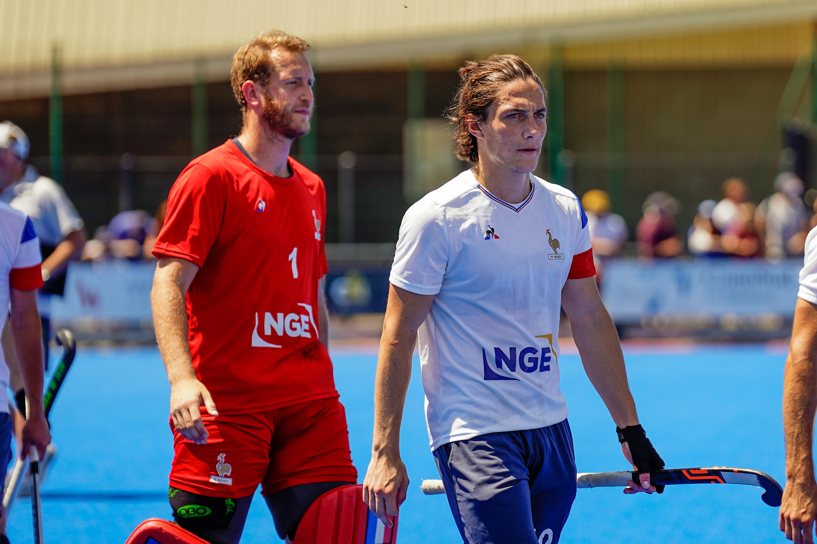 Corentin Sellier (à droite), durant un match amical entre la France et l'Australie en juin dernier. Icon Sport/Emma Da Silva
