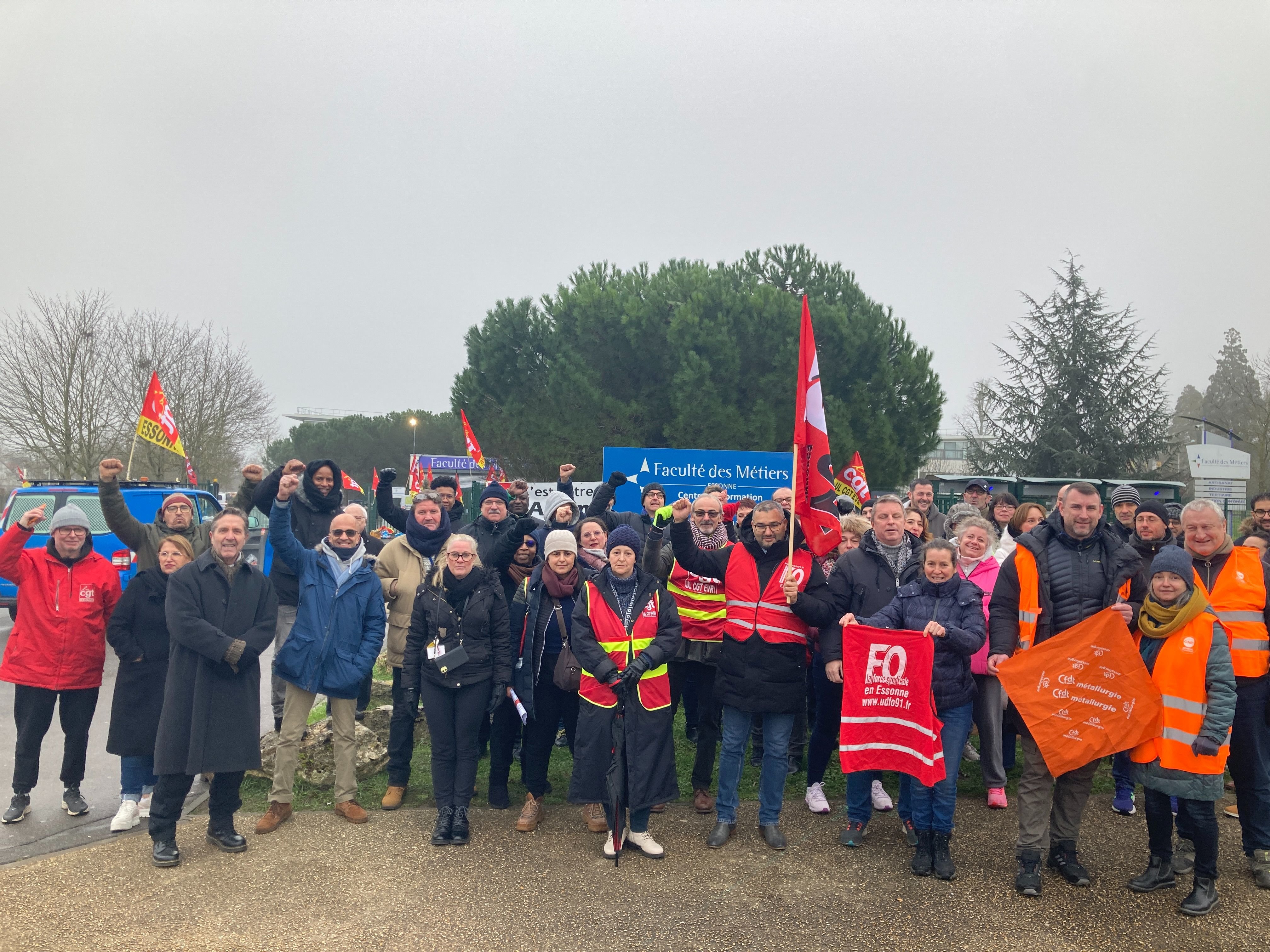 Près d'une centaine de formateurs de la Faculté des métiers à Évry-Courcouronnes (Essonne) se sont déclarés en grève ce jeudi 26 janvier et envisagent de se mobiliser à nouveau samedi. LP/B. S.