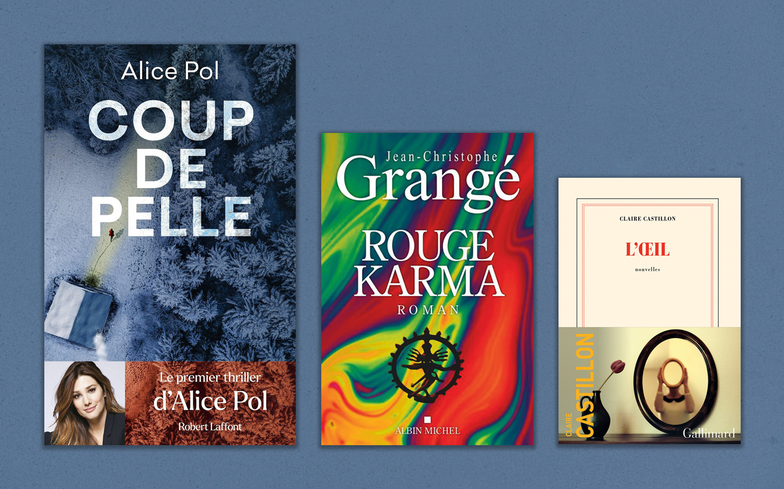« Coup de pelle », d’Alice Pol, « Rouge karma », de Jean-Christophe Grangé, « L’Œil », de Claire Castillon, trois ouvrages très attendus. SP