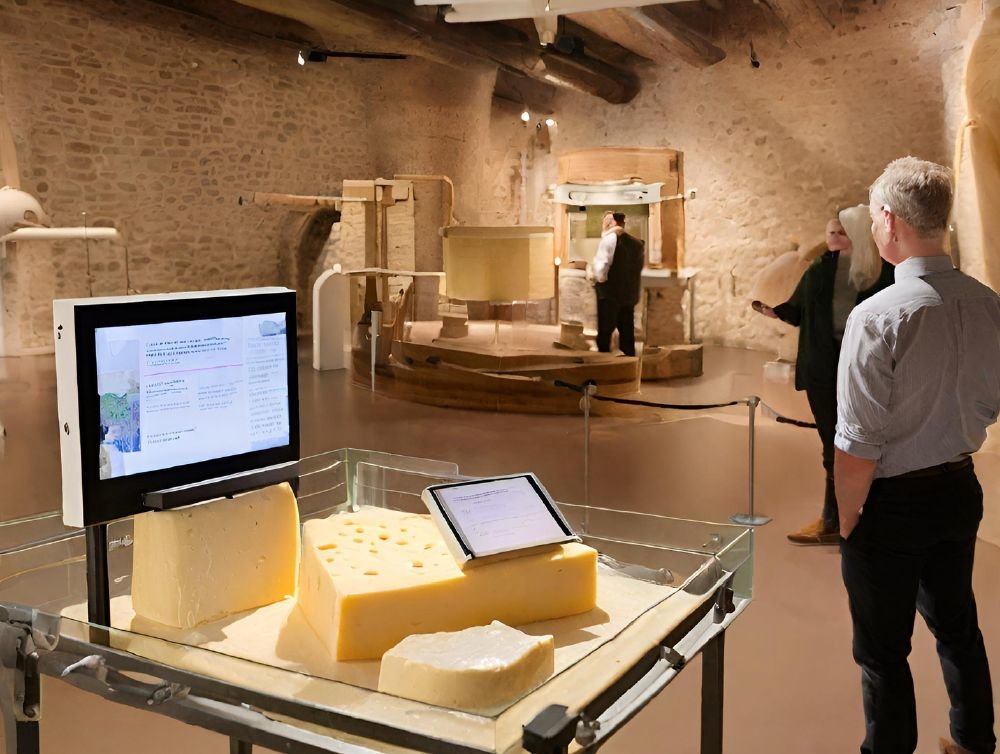 Les gérants du musée du fromage ont réalisé cette projection via l'intelligence artificielle pour donner une idée aux futurs visiteurs de ce à quoi ressemblera le musée, dont les portes ouvriront début juin. DR (Illustration réalisée par l'IA)