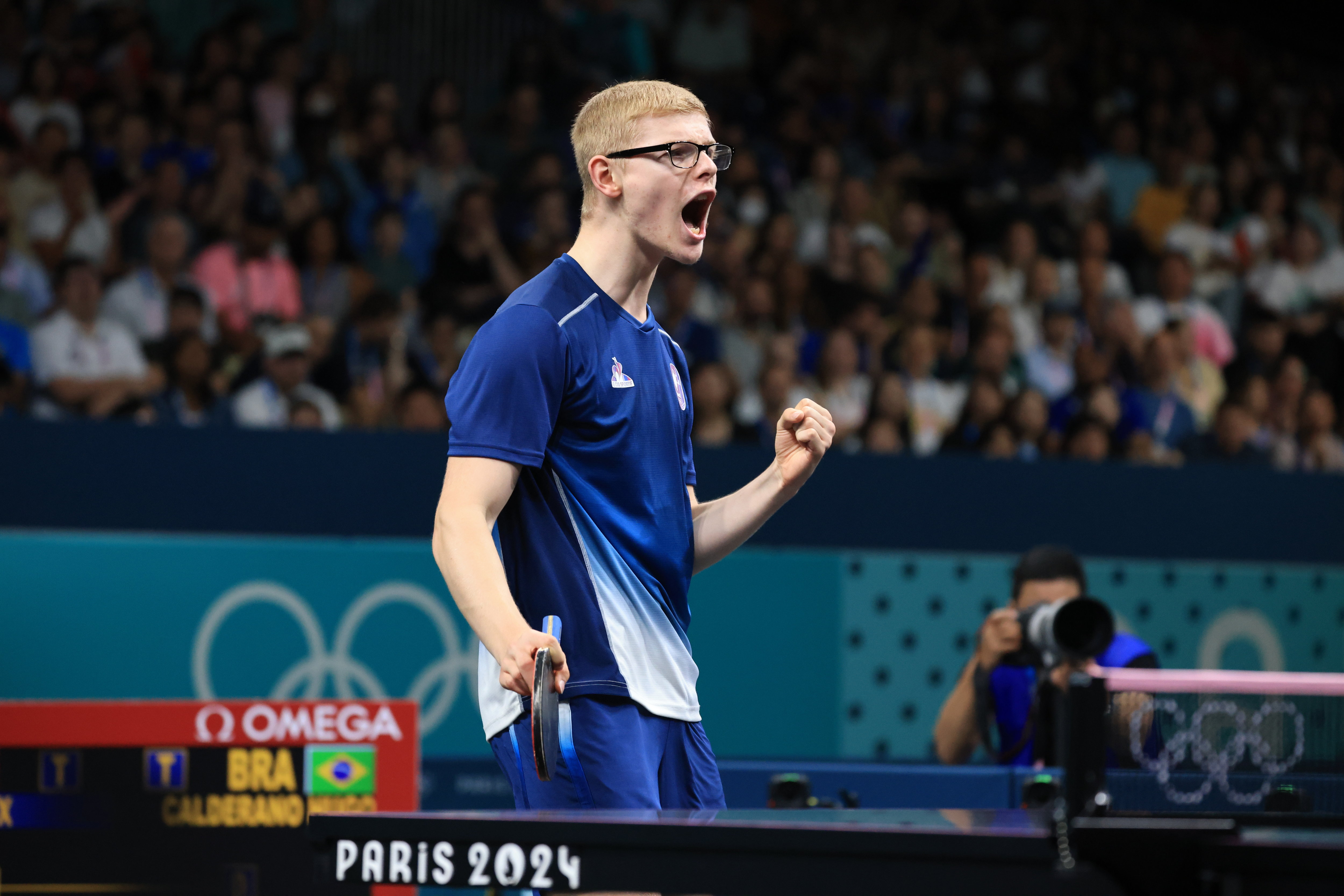 Félix Lebrun empoche la médaille de bronze de tennis de table sen simple ! LP/Olivier Arandel