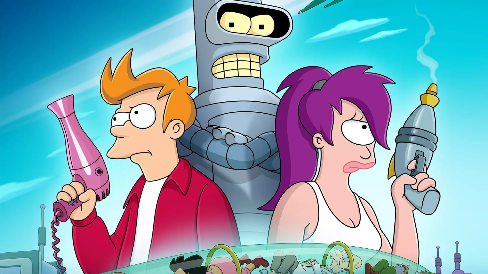 Fry, Bender et Leela sont de retour pour une 11e et nouvelle saison de « Futurama », diffusée en France sur la plate-forme Disney+. Prod Disney