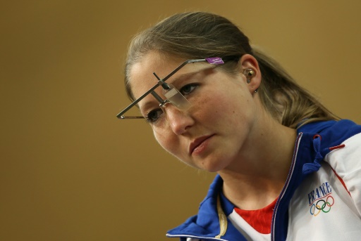 Céline Goberville, médaillée d'argent au pistolet lors des Jeux de Londres en 2012, va subir une opération du cœur le 19 septembre. Elle gère en même temps une maladie de la thyroïde. AFP/Marwan Naamani.