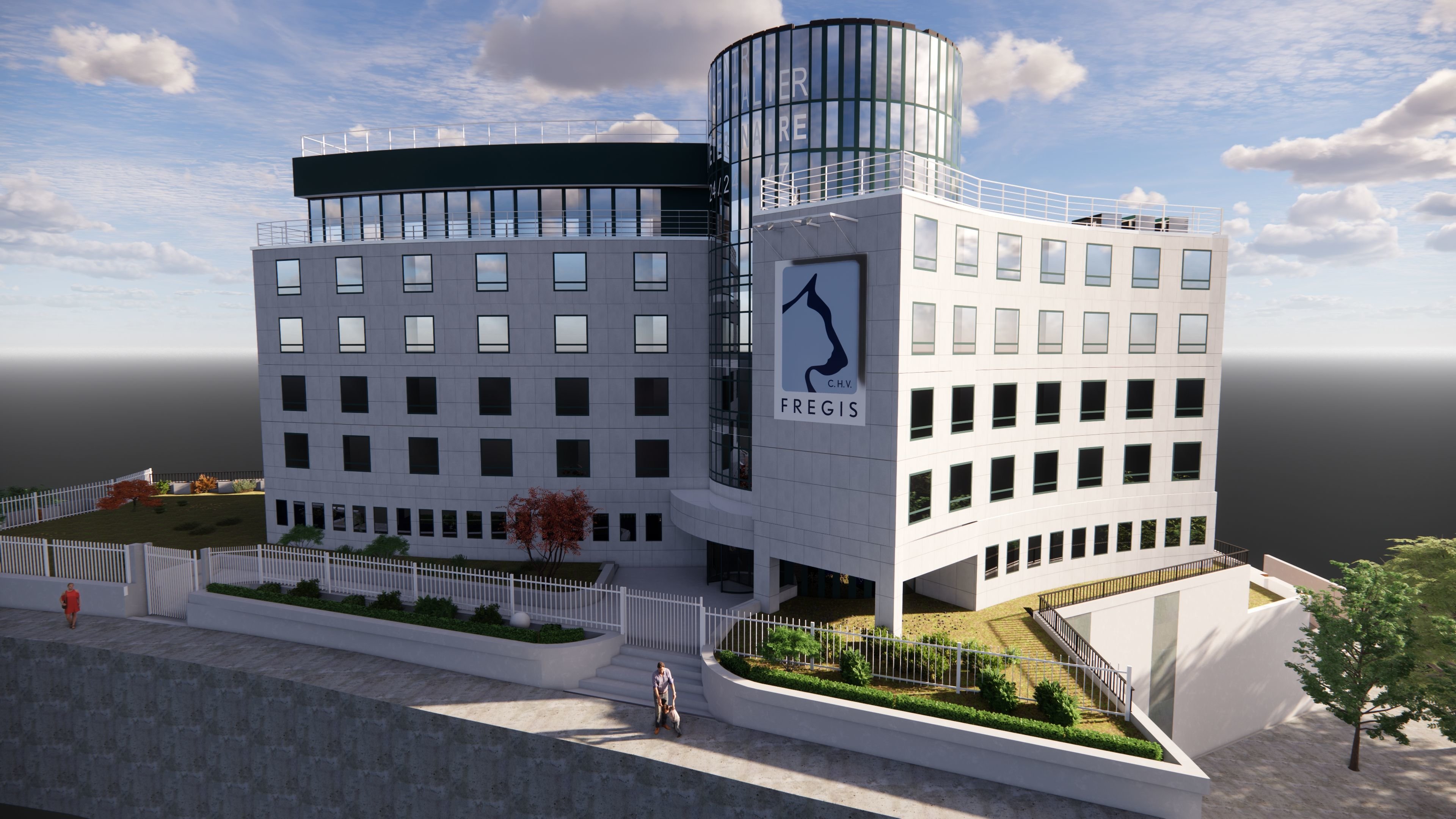 Le futur centre hospitalier vétérinaire (CHV) Frégis va s'installer dans un ancien bâtiment de la société IBM, situé près de la porte d'Italie (Paris XIIIe). Il ouvrira ses portes le 17 avril. DR
