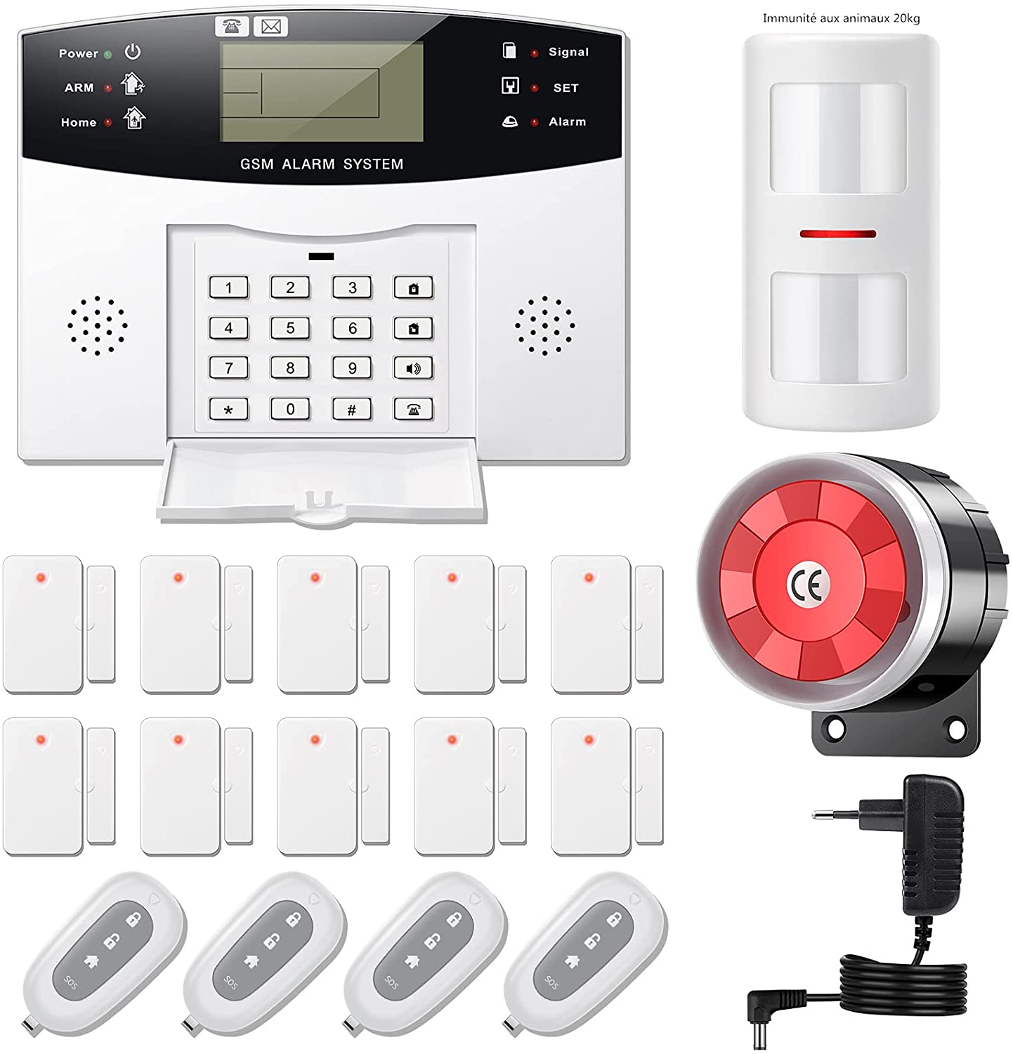 Alarme d'arrêt de porte Portable, alarme de sécurité domestique,  anti-intrusion, alarme antivol, alertes sonores, alarme de panique antivol