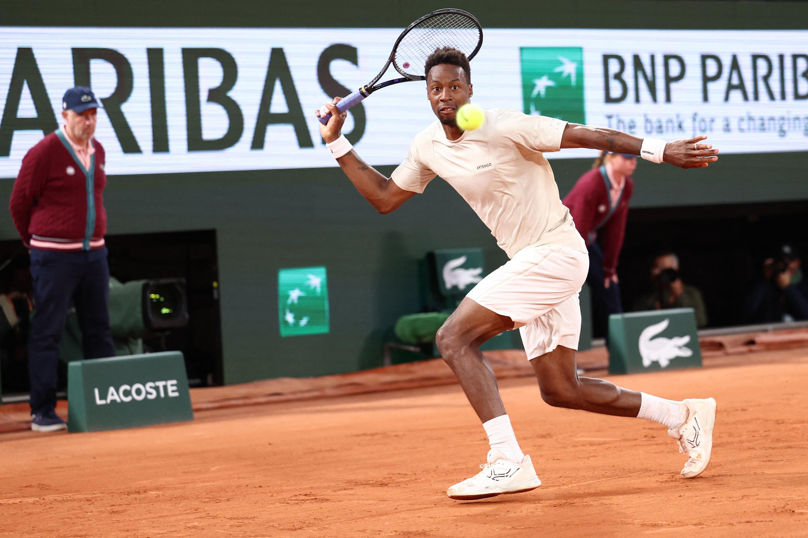 Gaël Monfils face à Seyboth Wild (Photo by Emmanuel Dunand / AFP)