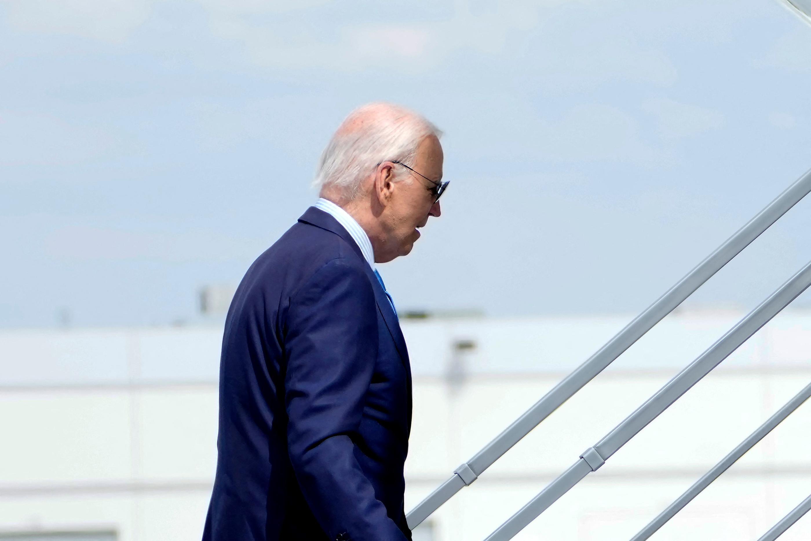 Joe Biden a été contraint de s’isoler dans sa résidence du Delaware après avoir été diagnostiqué positif au Covid-19. AFP/Kent Nishimura