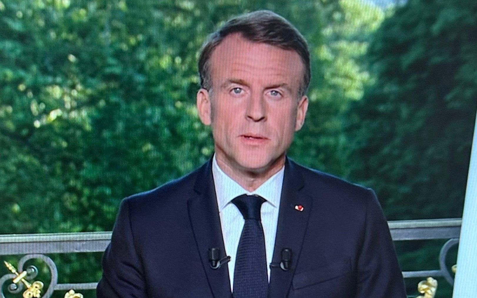 Le Président de la République Emmanuel Macron annonce la dissolution de l’assemblée nationale après les résultats des élections européennes. LP/ Aurélie Audureau