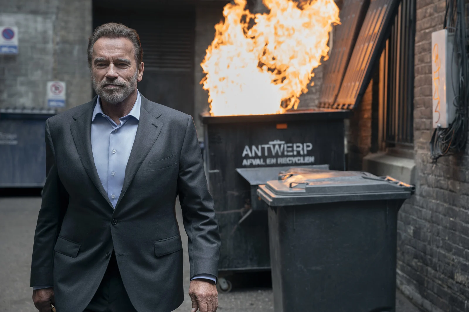 Dans «Fubar», fiction en huit épisodes sur Netflix, Arnold Schwarzenegger campe un espion de la CIA. Netflix/Christos Kalohoridis