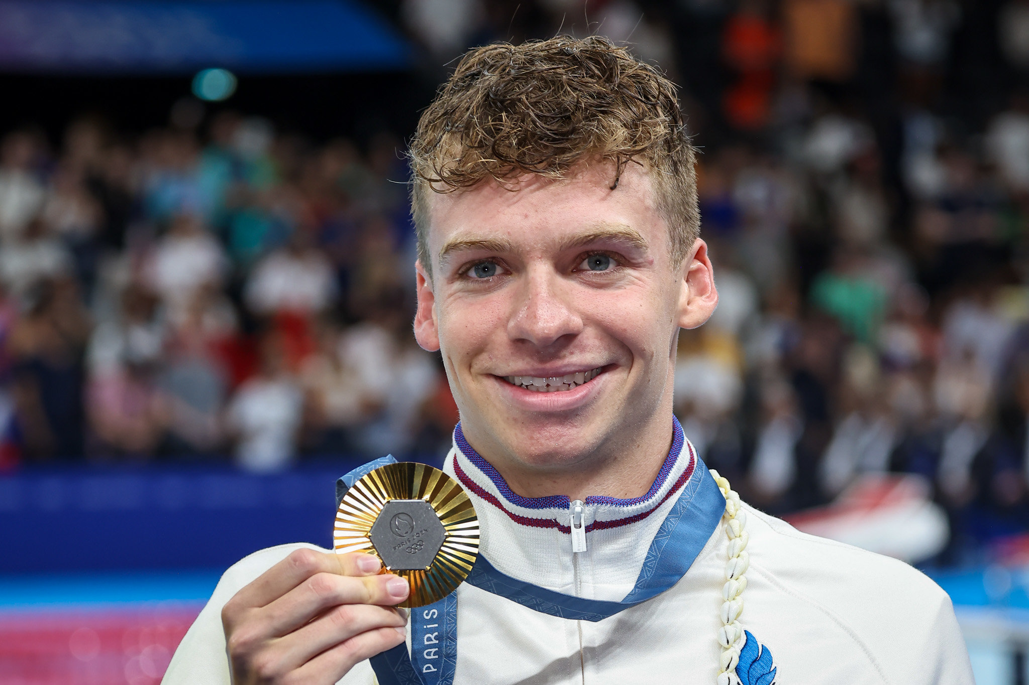 Léon Marchand est, avec quatre médailles d'or, l'athlète le plus titré de ces Jeux olympiques de Paris 2024. Pas mal non ? C'est français. LP/Fred Dugit