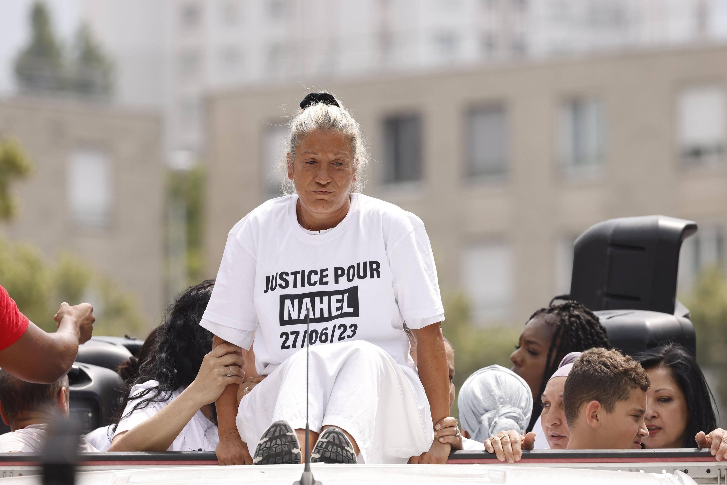 Nanterre, le 29 juin 2023. La mère de Nahel, ici lors de la marche blanche organisée deux jours après la mort de son fils. LP/Olivier Corsan