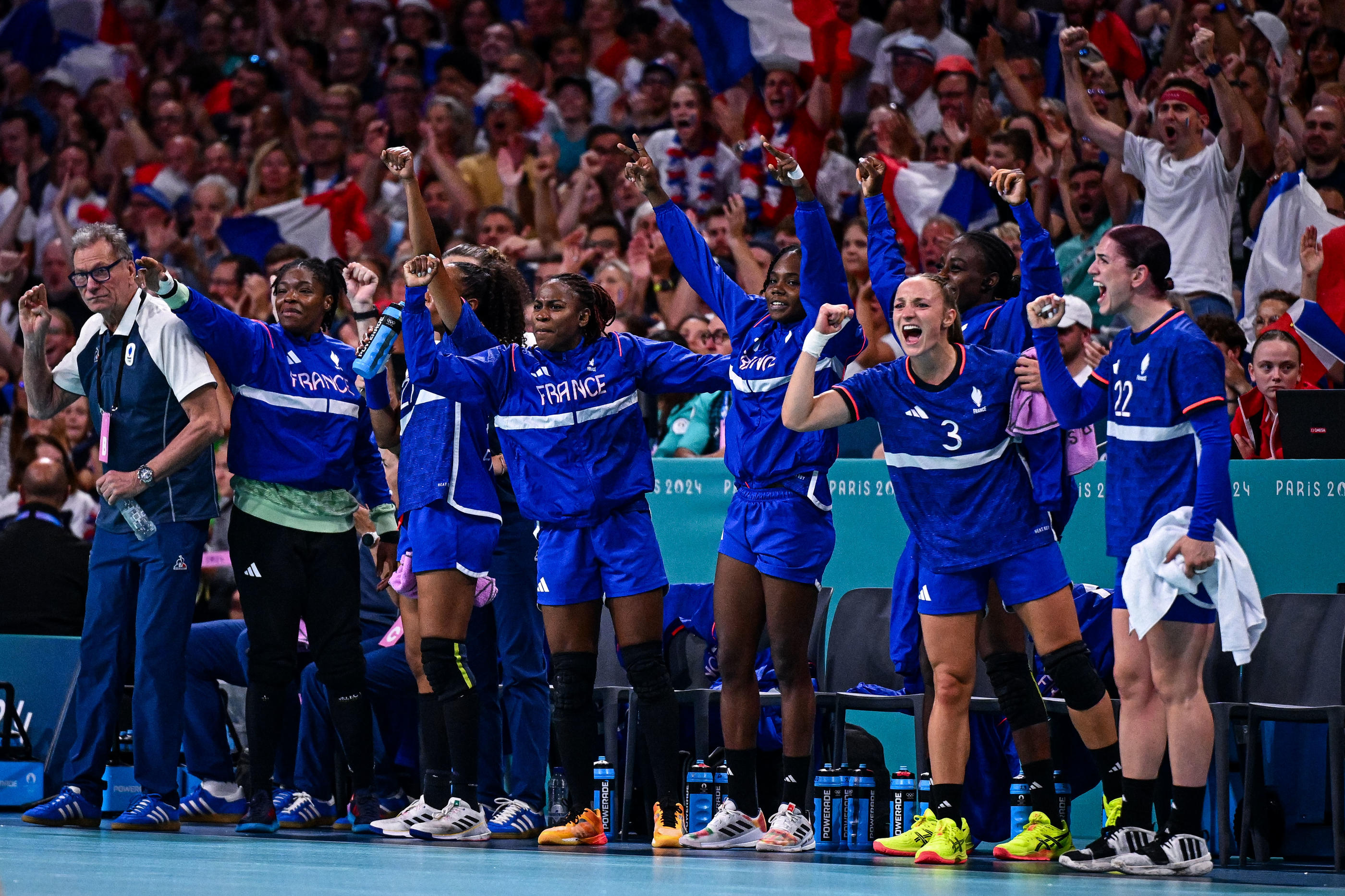 Les Bleues peuvent laisser éclater leur joie. Elles sont en demi-finale des Jeux olympiques. Icon Sport/Baptiste Fernandez