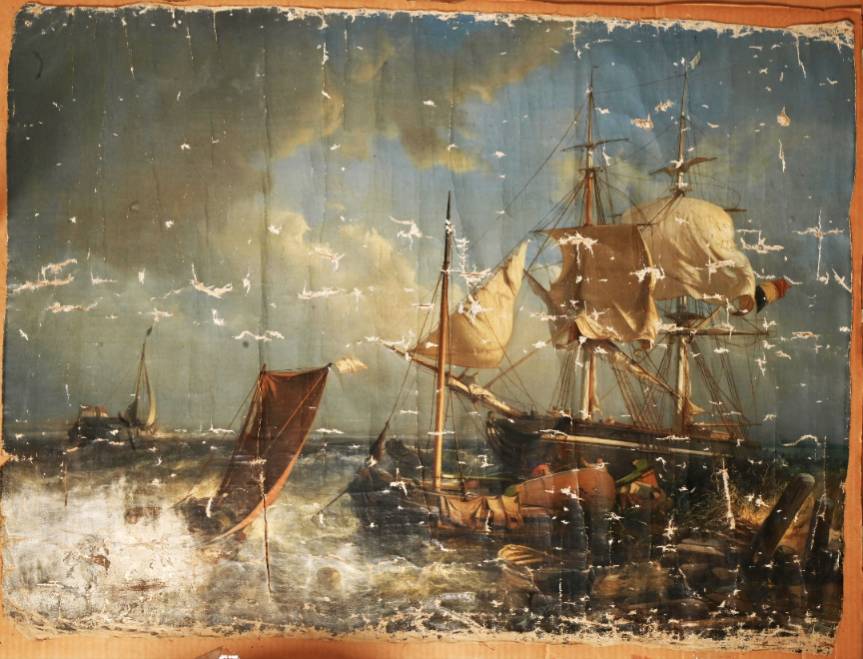 Le propriétaire du tableau représentant une marine du XIXe siècle peint par Jacob Jacobs est recherché par le FBI. X/FBI Chicago