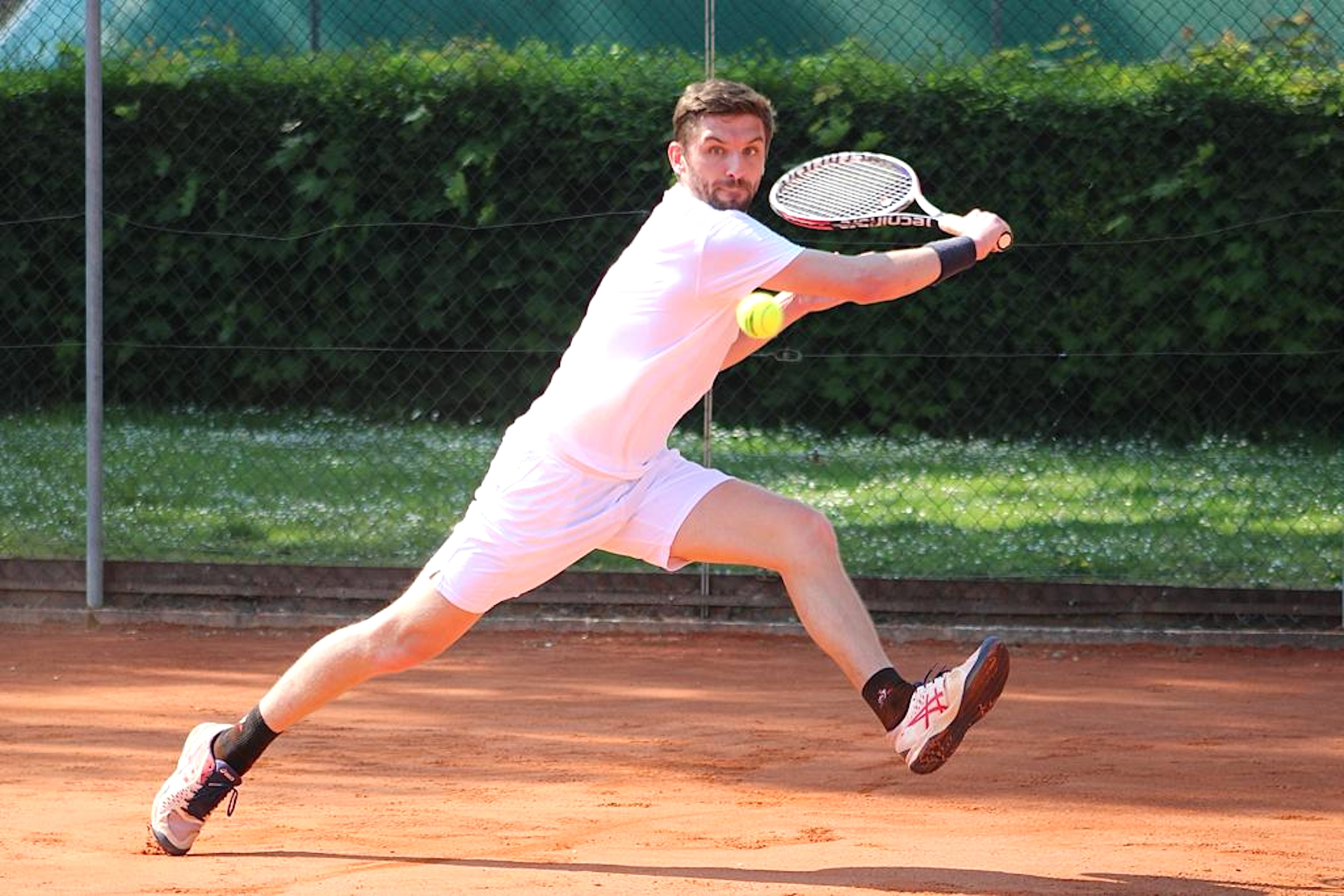 Licencié au TC Troyes, Constant de la Bassetière a mis un terme à sa carrière il y a plus de trois ans, mais a conservé un assez bon niveau pour faire partie des partenaires d'entraînement lors des JO de Paris 2024. ©Pauline Robat