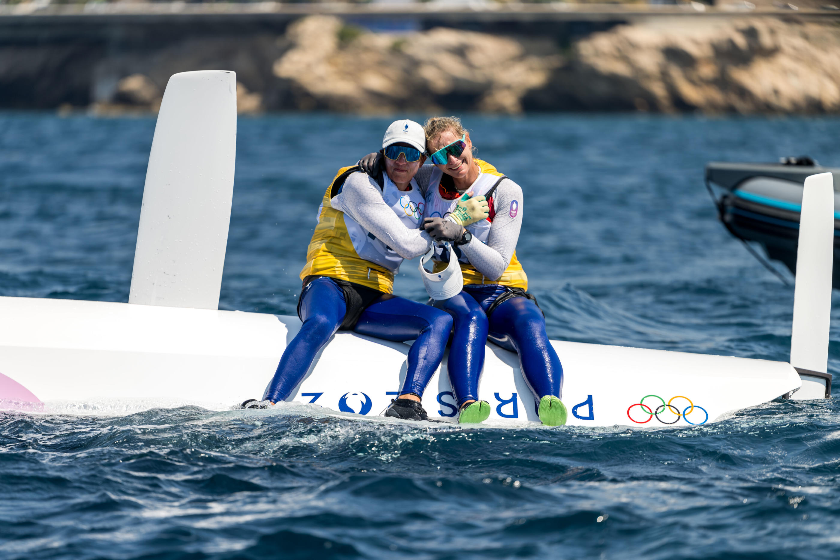 Sarah Steyaert et Charline Picon ont reçu une demande en mariage juste après avoir décroché la médaille de bronze. Icon Sport/Petter Arvidson