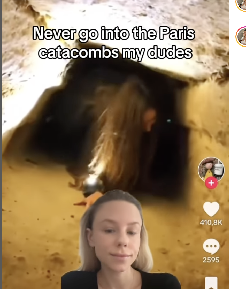 Le compte Instagram d'Americanfille à l'origine de la fake news sur les catacombes de Paris. Instagram.
