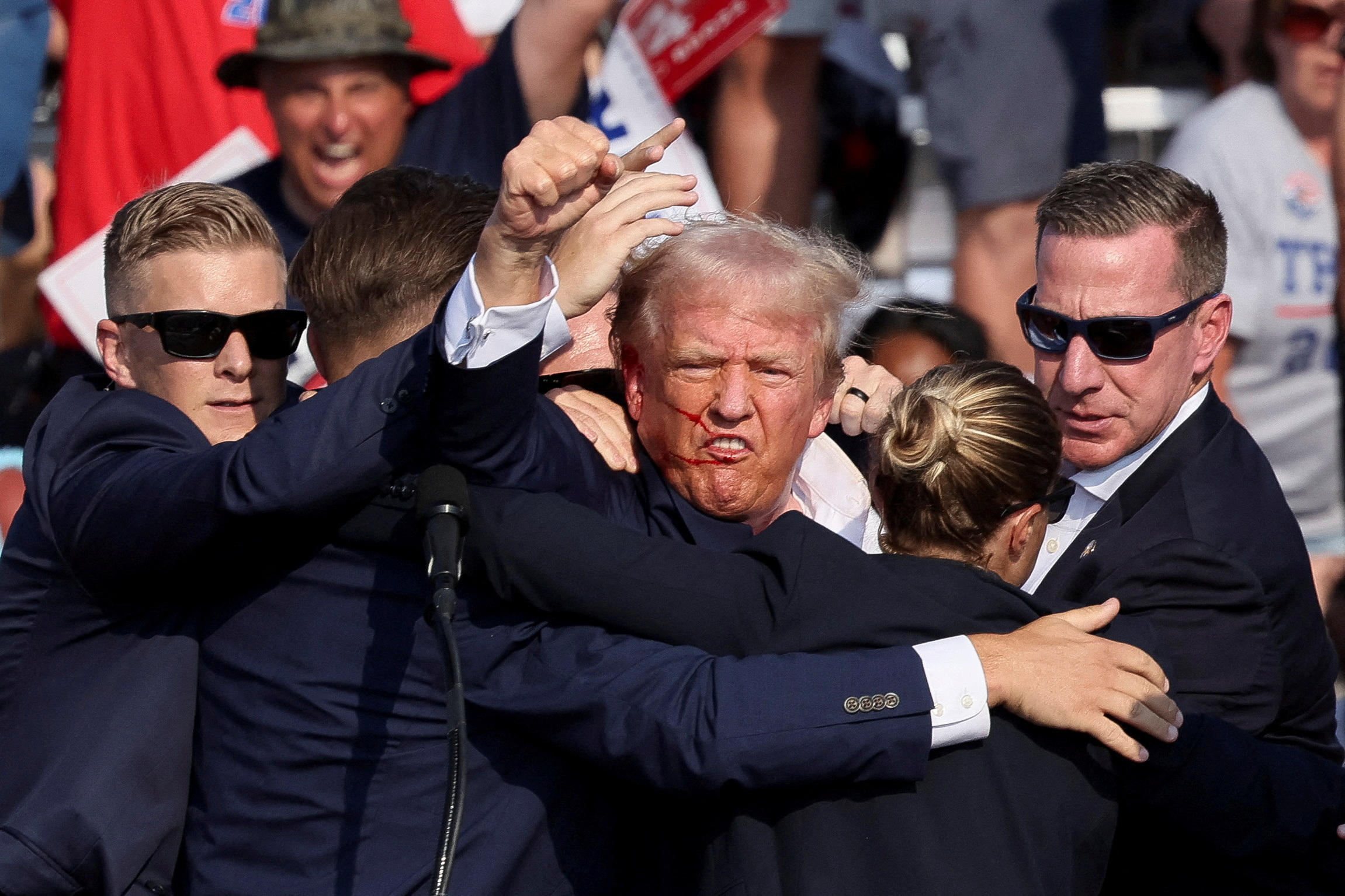 Donald Trump a été victime d'une tentative d'assassinat samedi 13 juillet lors d'une meeting en Pennsylvanie. REUTERS/Brendan McDermid