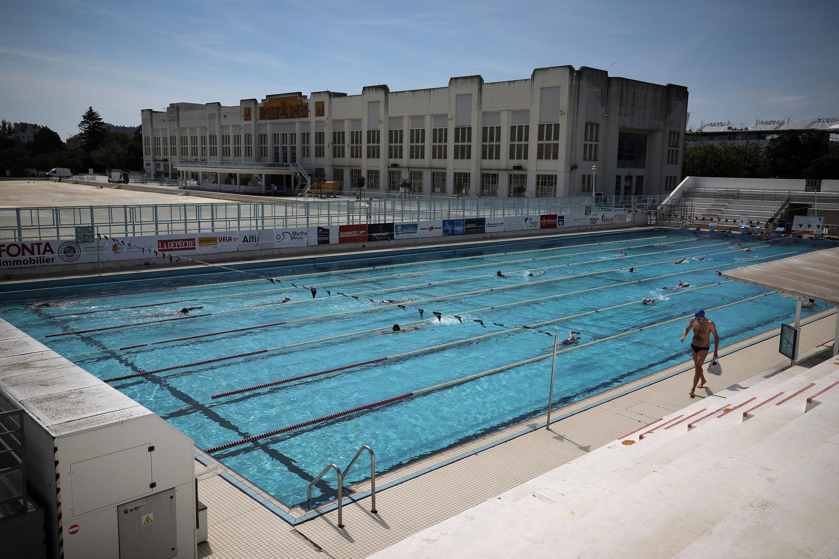 La piscine des Dauphins du TOEC à Toulouse (Haute-Garonne) est le club de toujours du nageur Léon Marchand, quadruple champion olympique. AFP/Valentine Chapuis