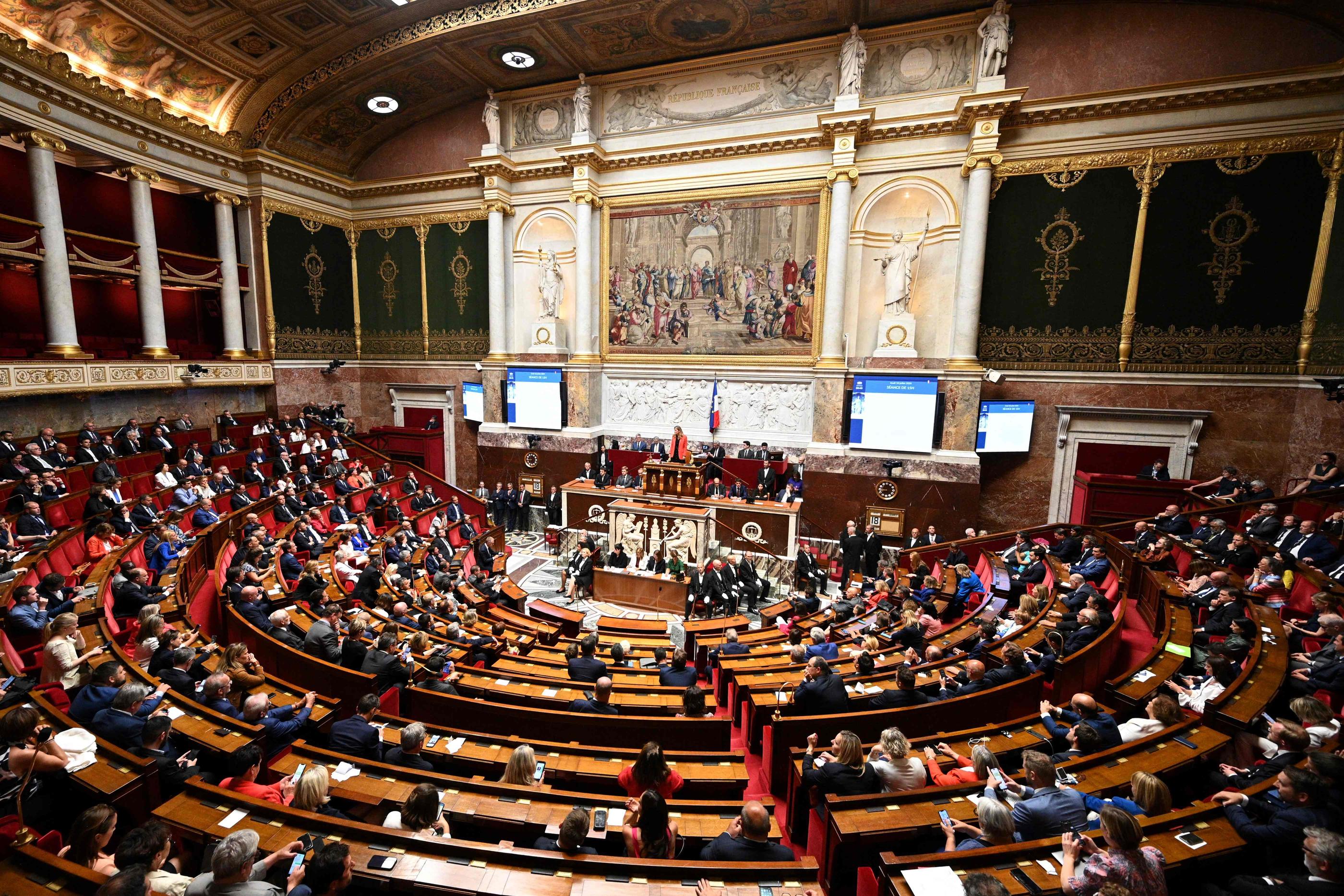 L'Assemblée nationale lors de l'ouverture de la XVIIe législature, le jeudi 18 juillet. AFP/Bertrand Guay