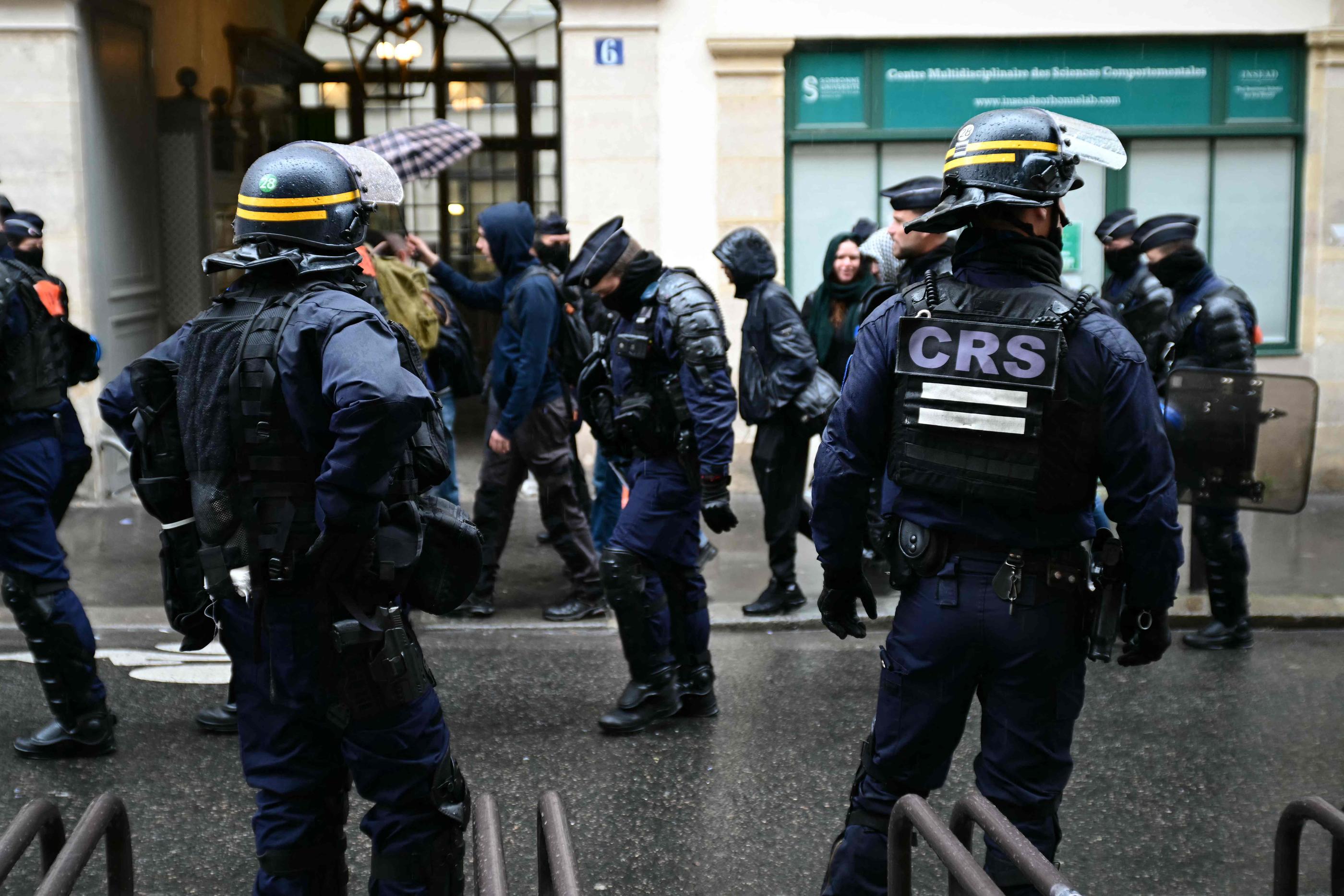 En écho à la mobilisation sur des campus américains, plusieurs actions propalestiniennes ont lieu depuis quelques semaines en France, comme ici à la Sorbonne. (Illustration) AFP/Miguel Medina